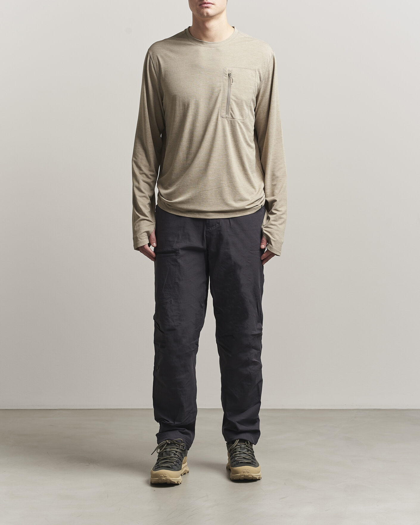 Heren | T-shirts | Patagonia | Cap Cool Long Sleeve Sun Shirt Seabird Grey