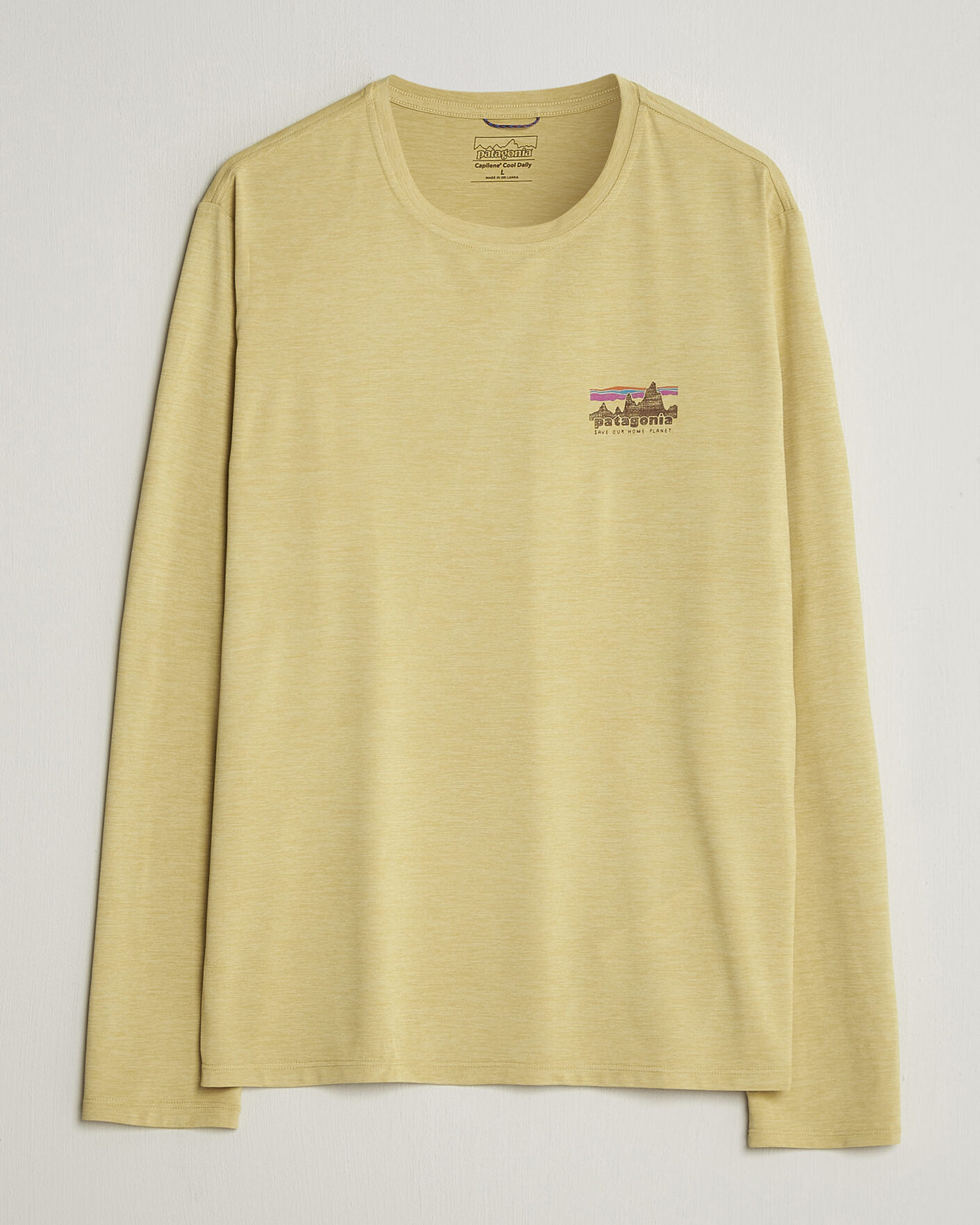 Heren | T-shirts | Patagonia | 73 Skyline Cap Cool Daily Long Sleeve T-Shirt Yellow