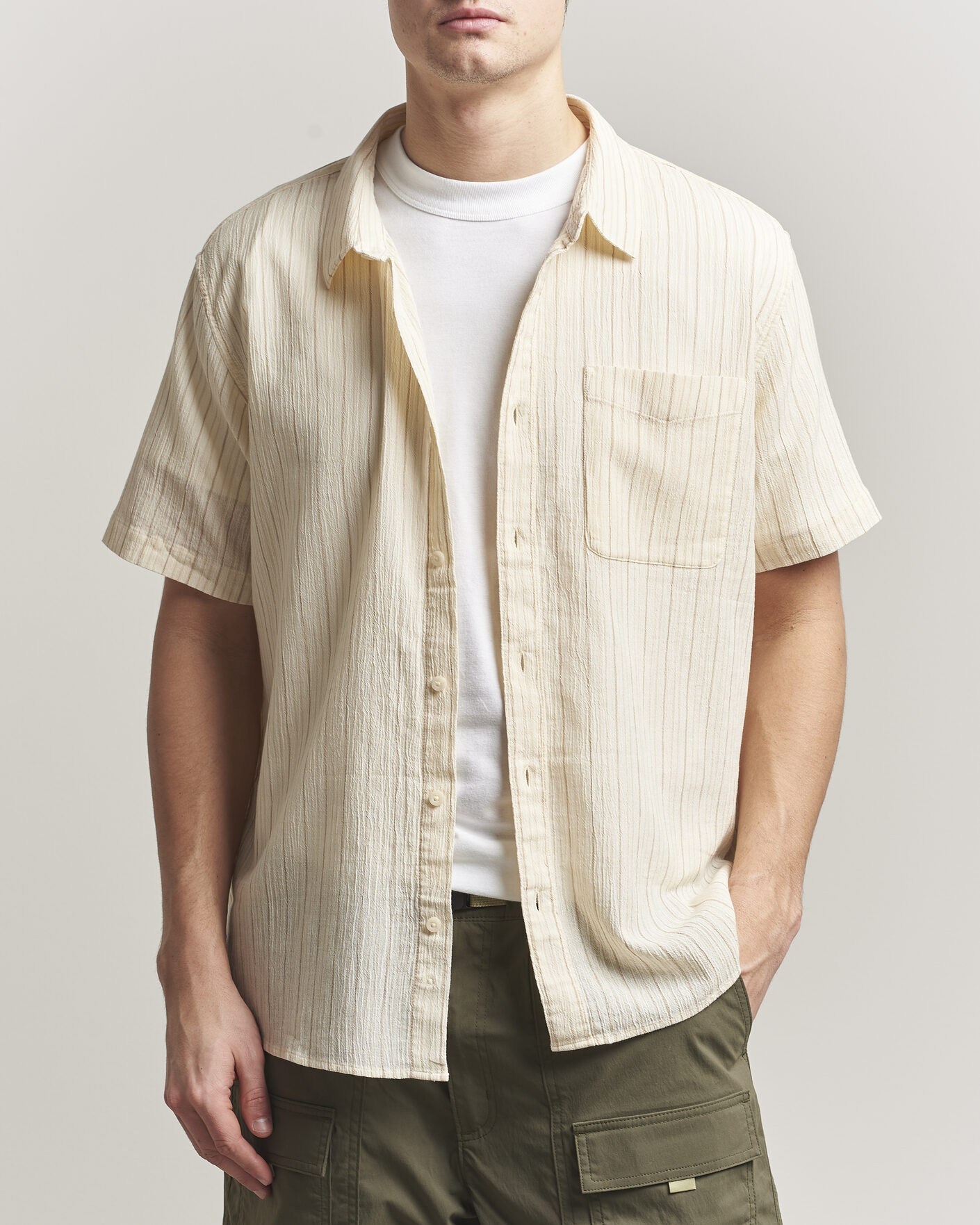 Heren | Overhemden | Patagonia | AC Short Sleeve Shirt Natural