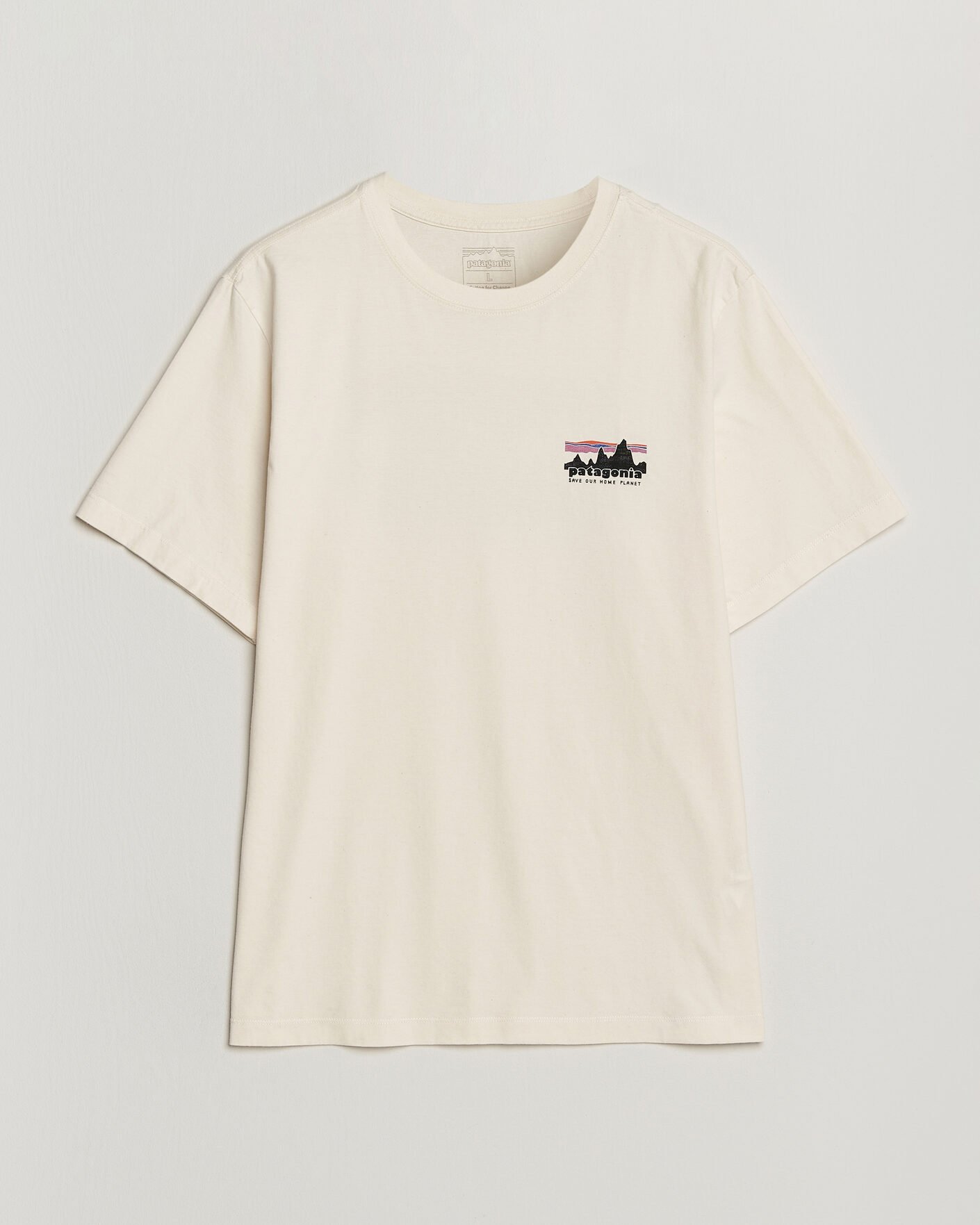 Heren | T-shirts | Patagonia | 73 Skyline Logo T-Shirt Undyed Natural