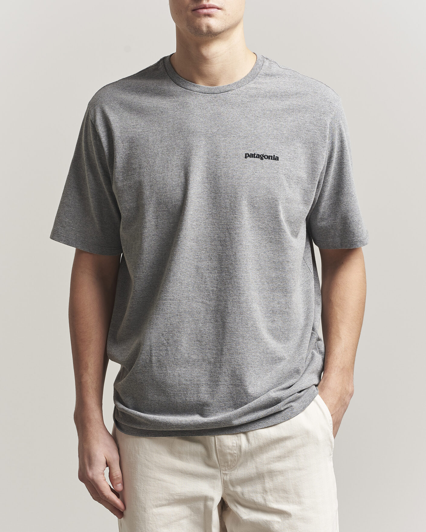 Heren | T-shirts | Patagonia | P-6 Logo T-Shirt Gravel Heather