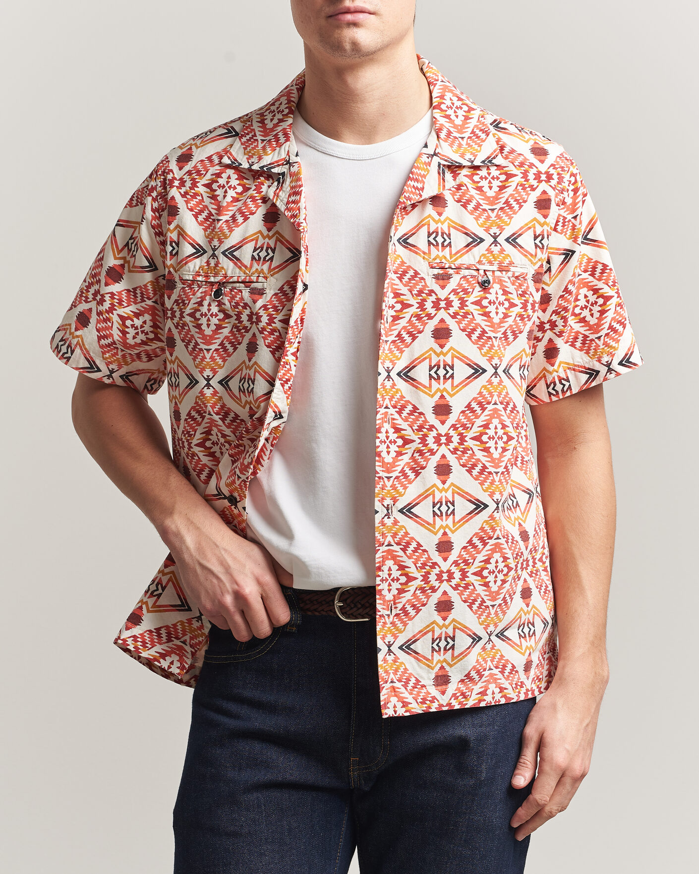 Heren | Overhemden | Pendleton | Camp Shirt Thunder Earthquake/Cream