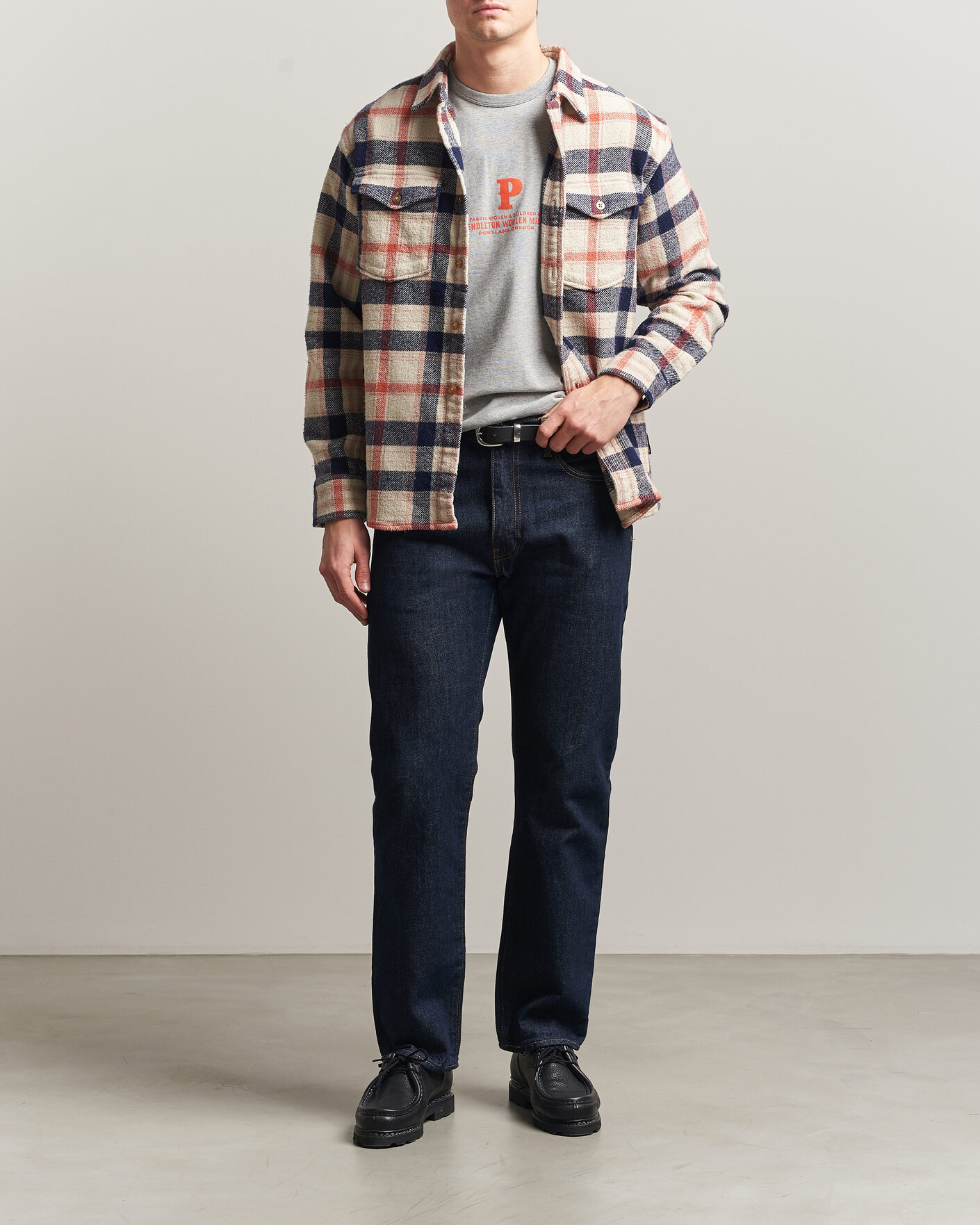 Heren | Overhemden | Pendleton | Big Pocket Shirt Silver Lining