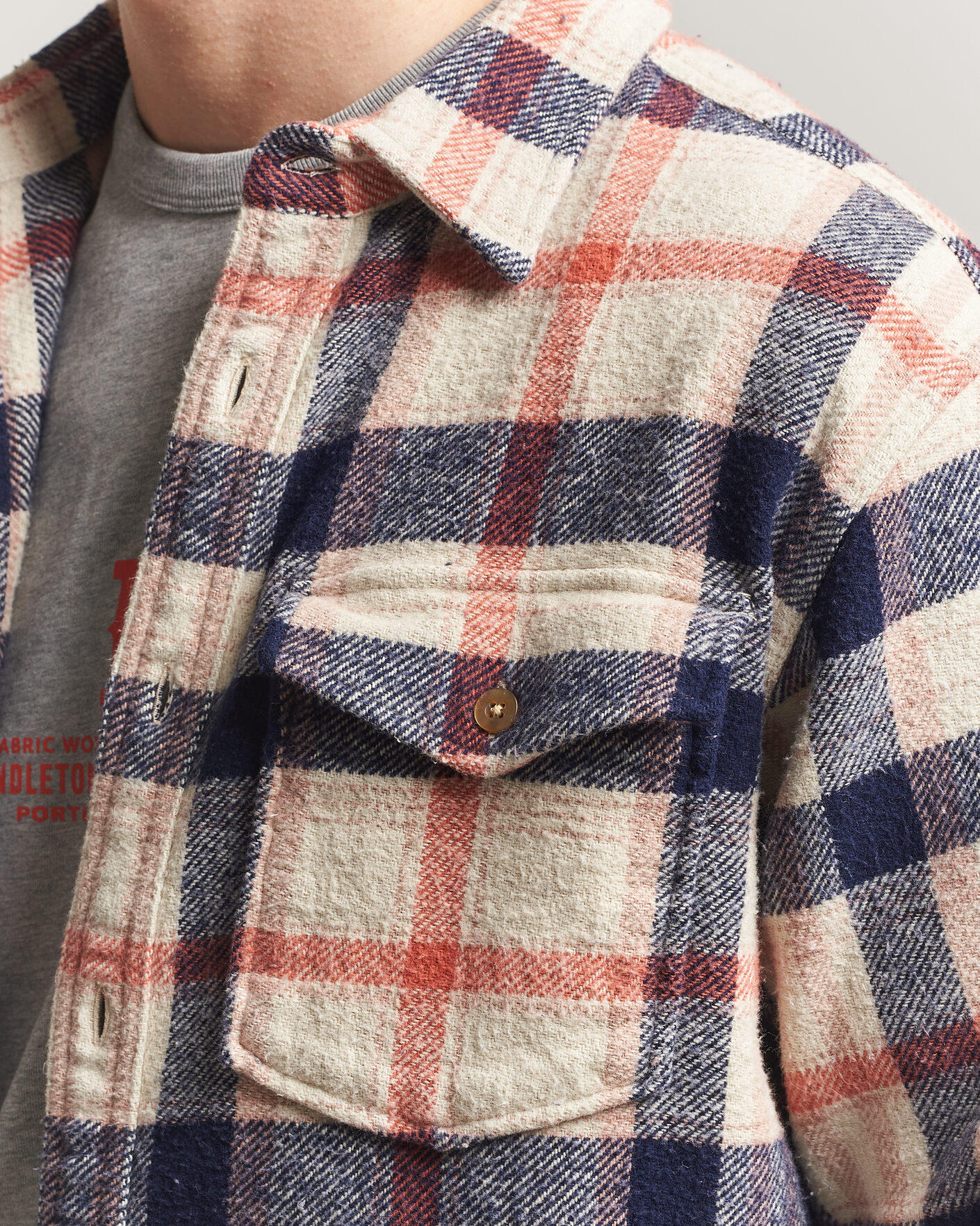 Heren | Overhemden | Pendleton | Big Pocket Shirt Silver Lining