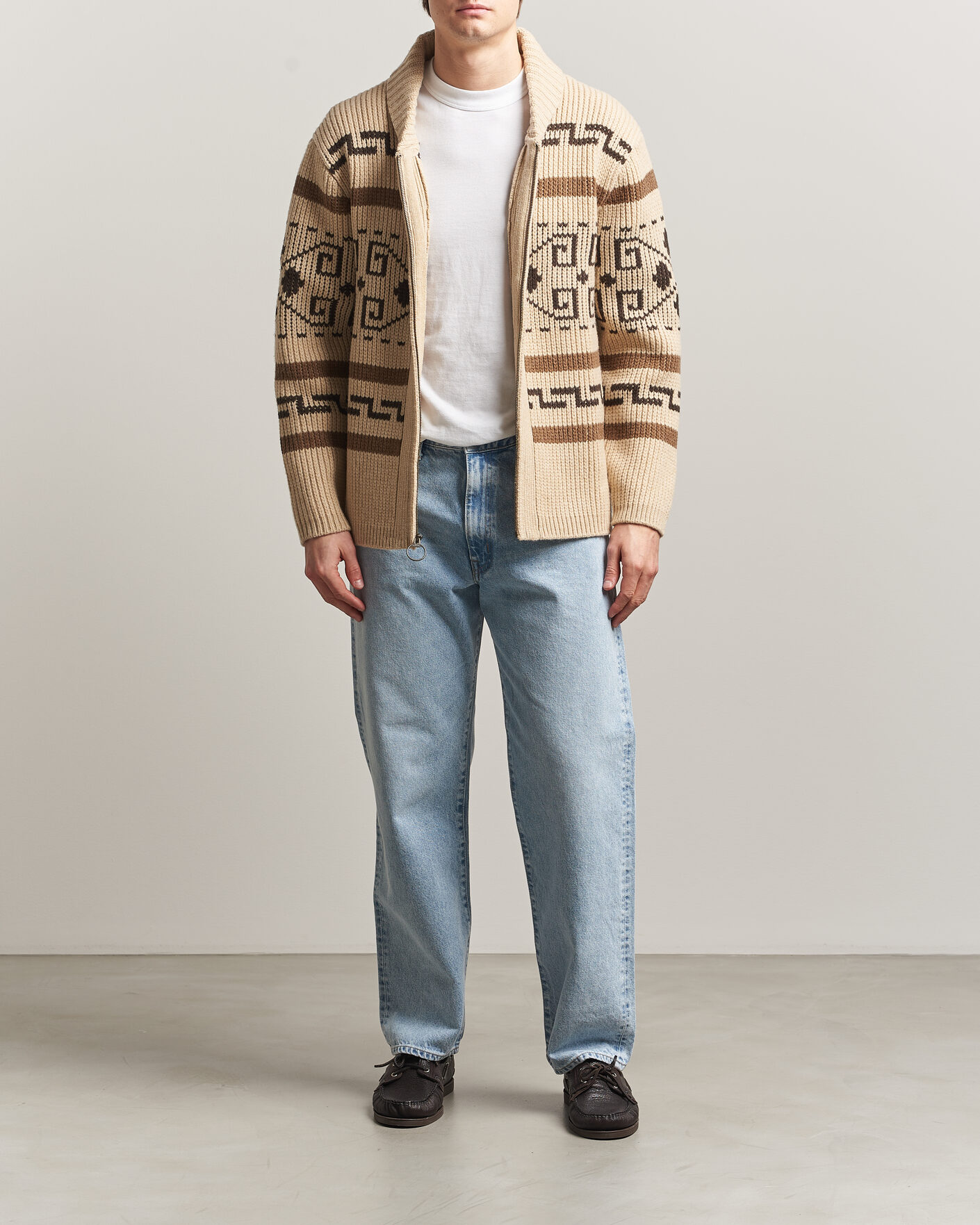 Heren | Truien | Pendleton | Original Westerley Cardigan Tan/Brown