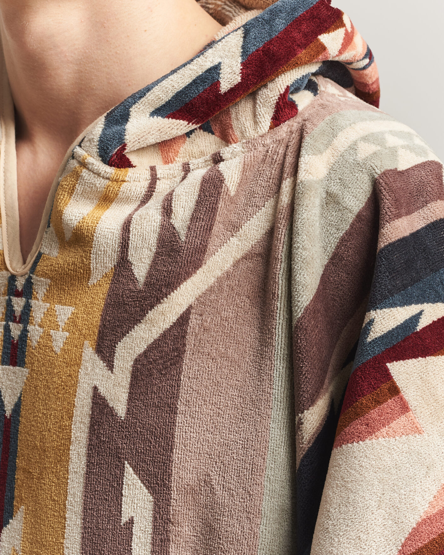 Heren | Pendleton Jacquard Hooded Towel White Sands Tan | Pendleton | Jacquard Hooded Towel White Sands Tan