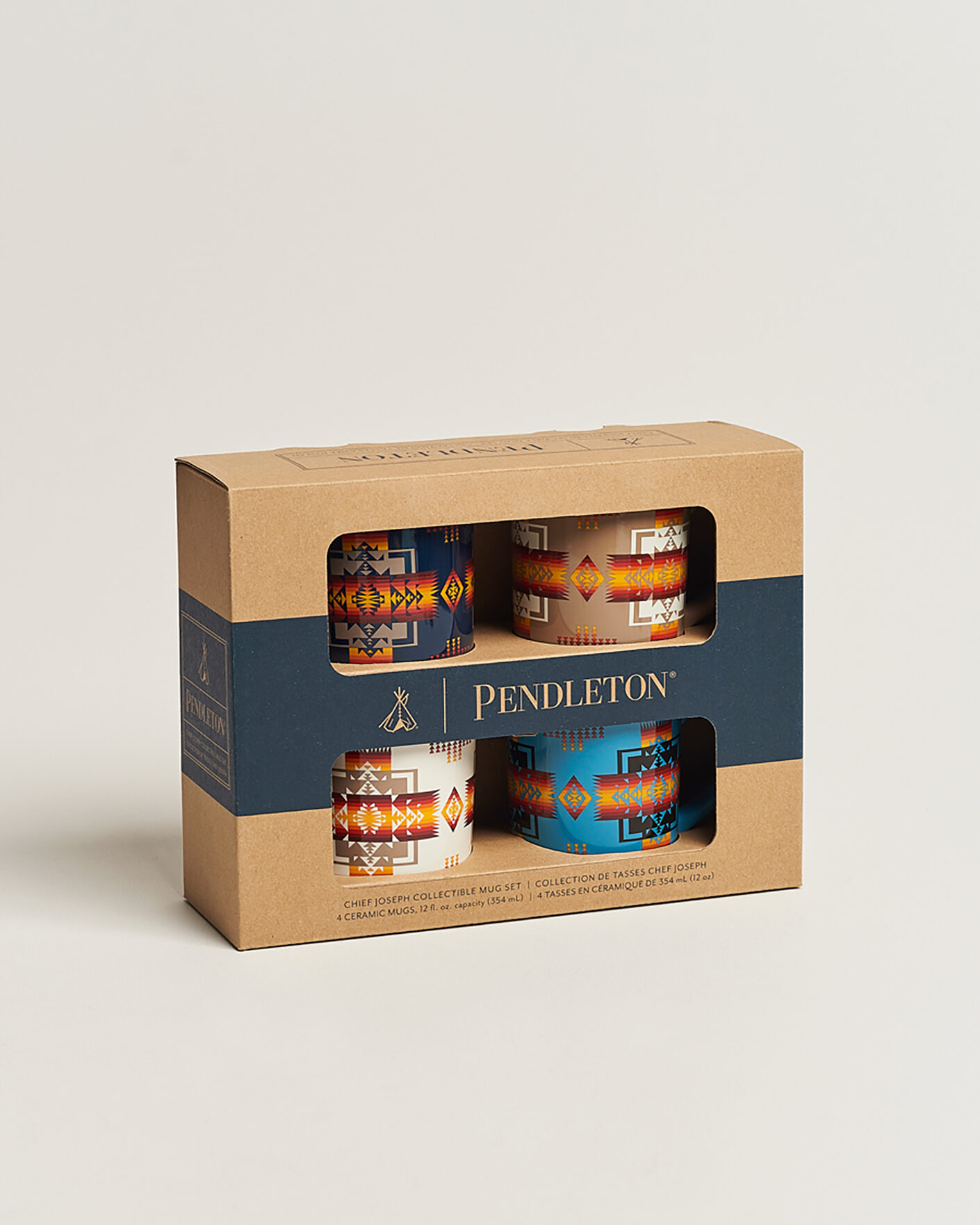 Heren | Thuis | Pendleton | 4-Pack Ceramic Mug Set Chief Joseph