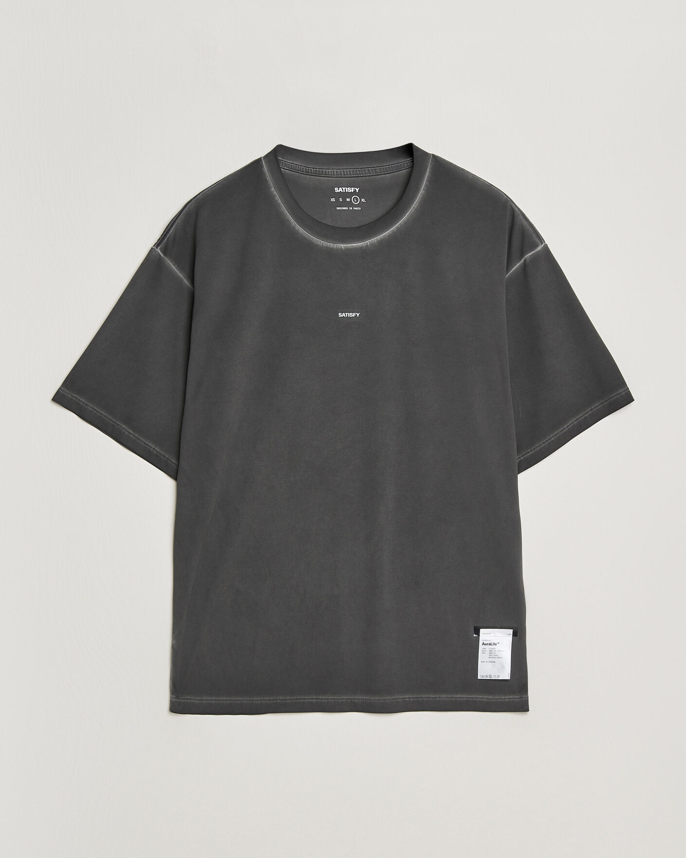 Heren | T-shirts | Satisfy | AuraLite T-Shirt Pigment Black