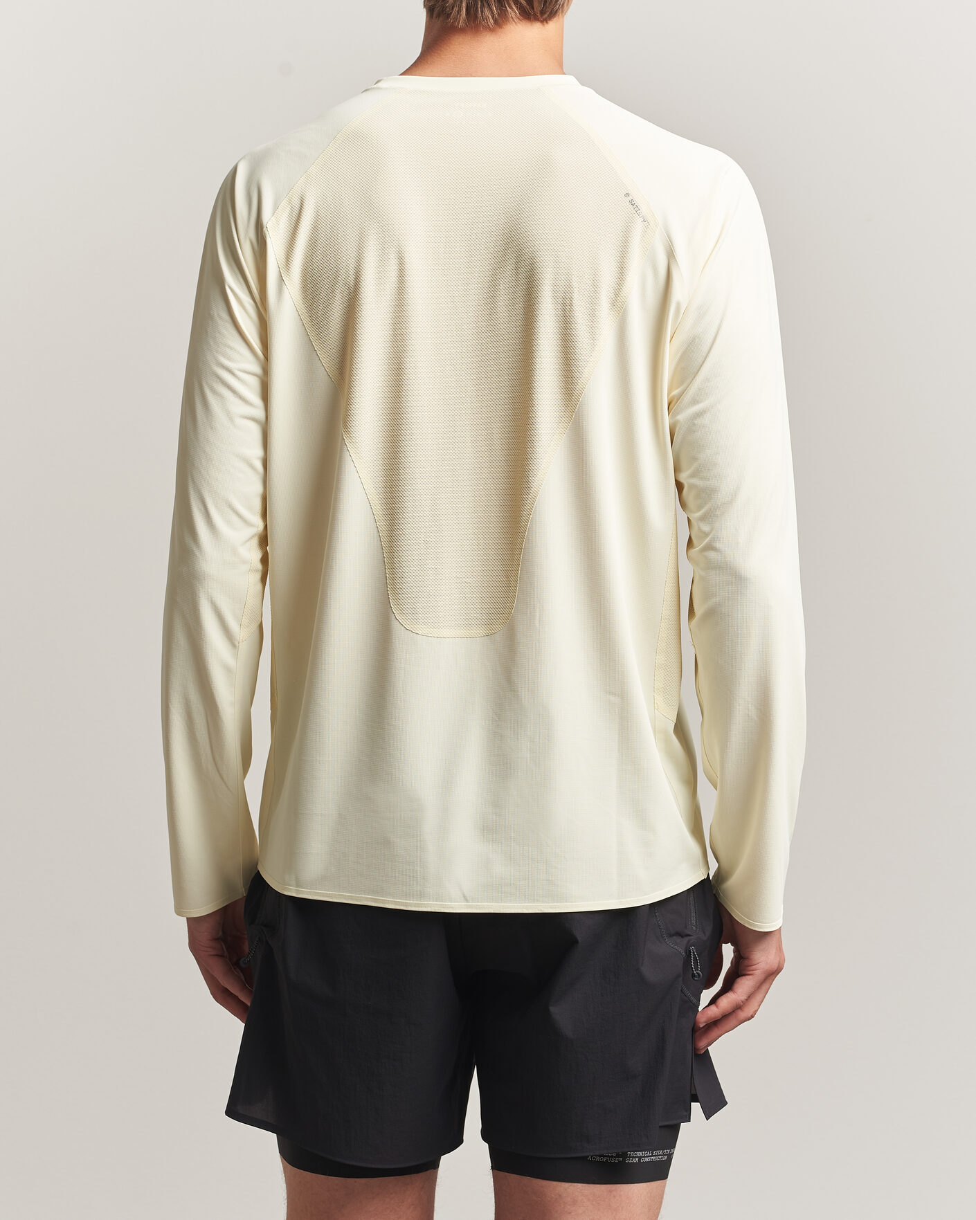 Heren | T-shirts | Satisfy | AuraLite UV Long Sleeve T-Shirt Transparent Yellow