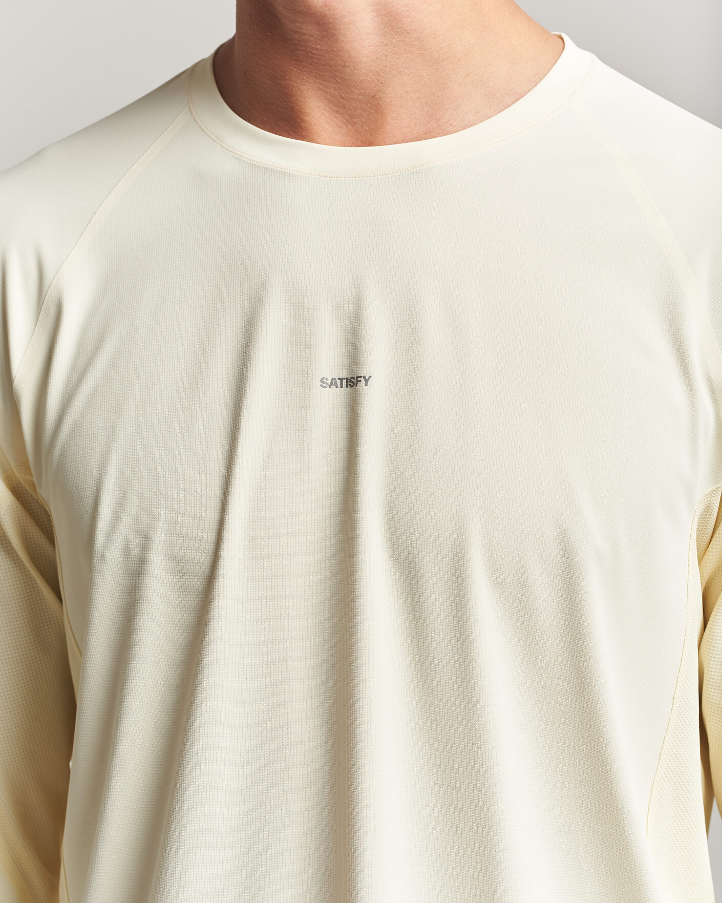 Heren | T-shirts | Satisfy | AuraLite UV Long Sleeve T-Shirt Transparent Yellow