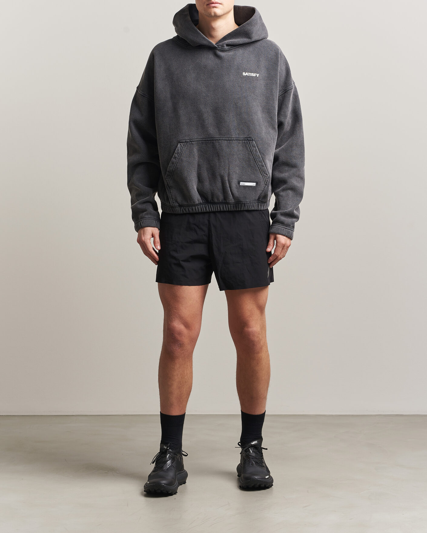 Heren | Truien | Satisfy | SoftCell Hoodie Aged Black