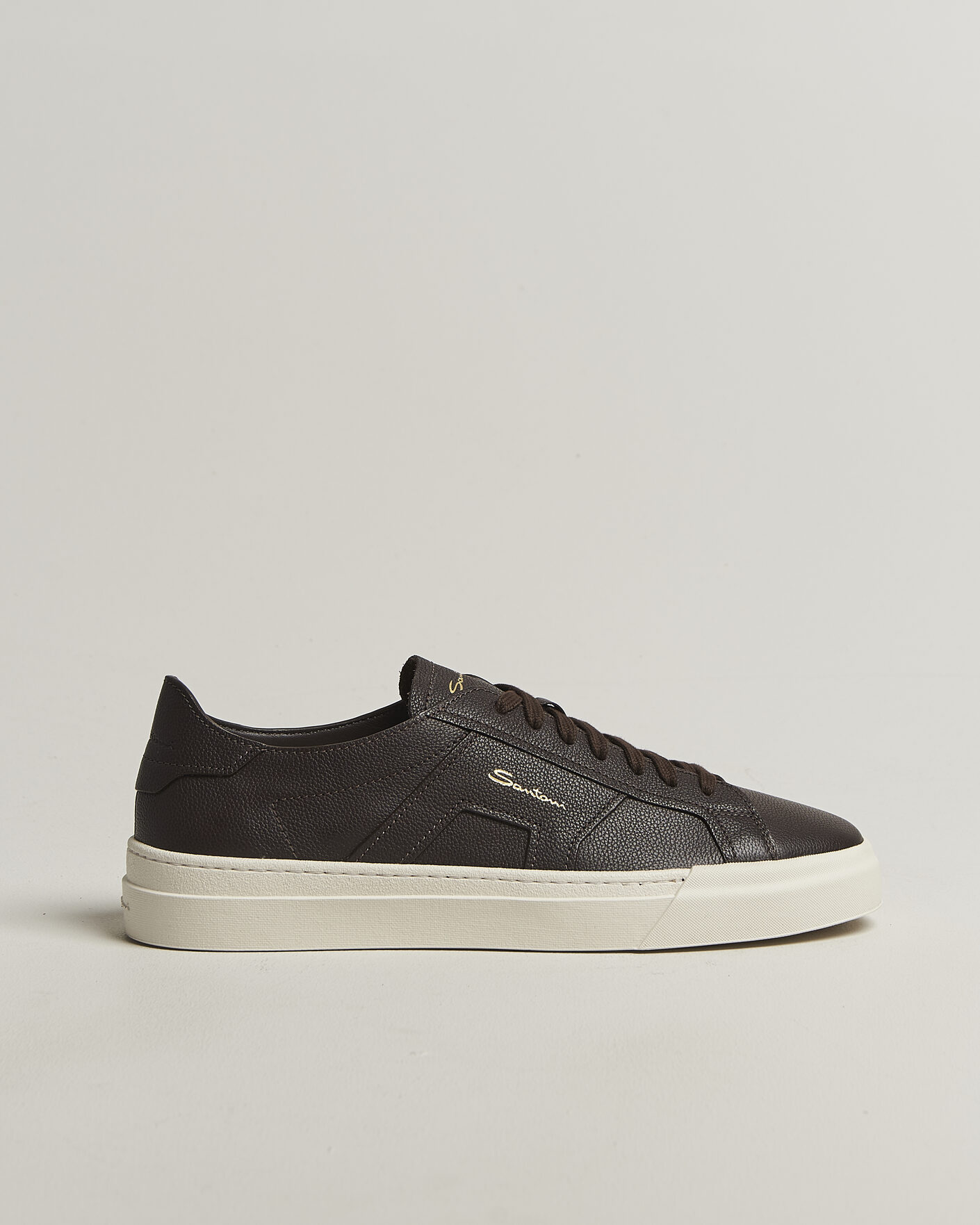 Heren | Sneakers | Santoni | Double Buckle Sneakers Dark Brown Calf