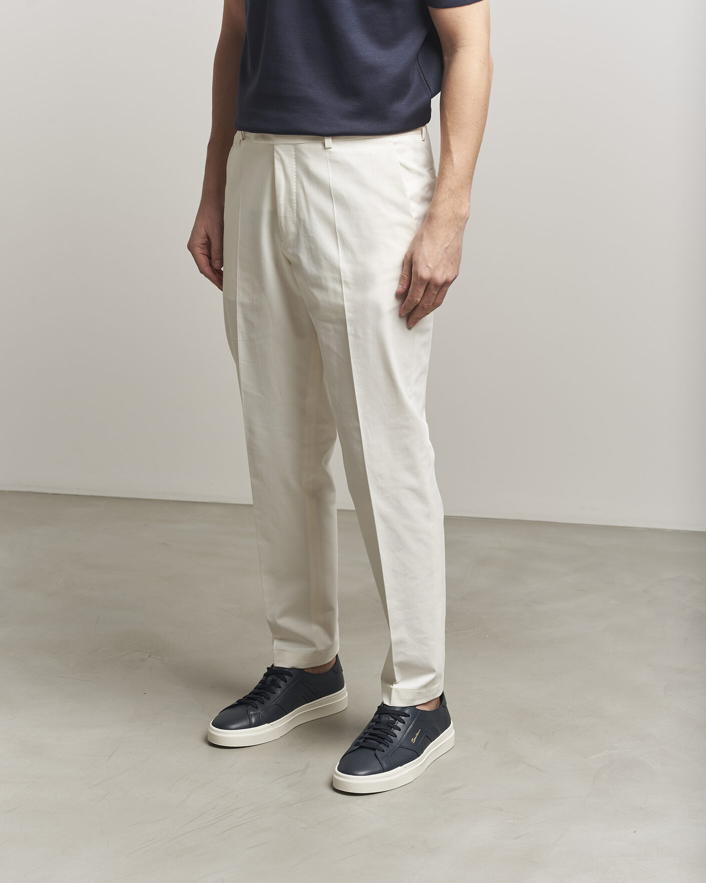 Heren | Sneakers | Santoni | Double Buckle Sneakers Navy Calf