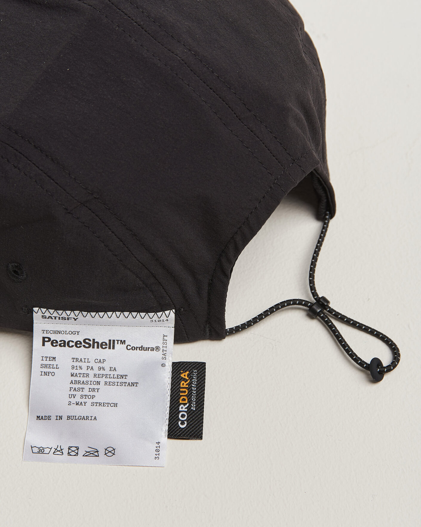 Heren | Hoeden en petten | Satisfy | PeaceShell Cordura Trail Cap Black