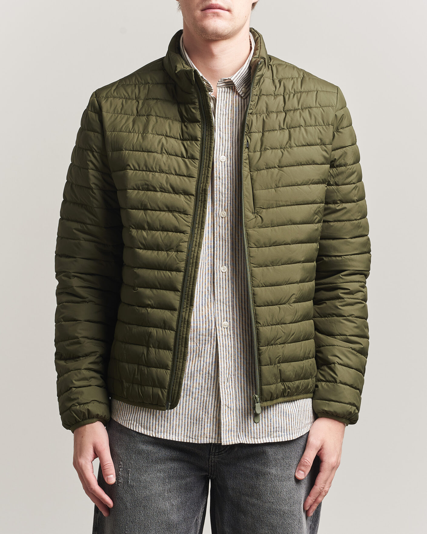 Heren | Jassen | Save The Duck | Cole Lightweight Padded Jacket Snake Green