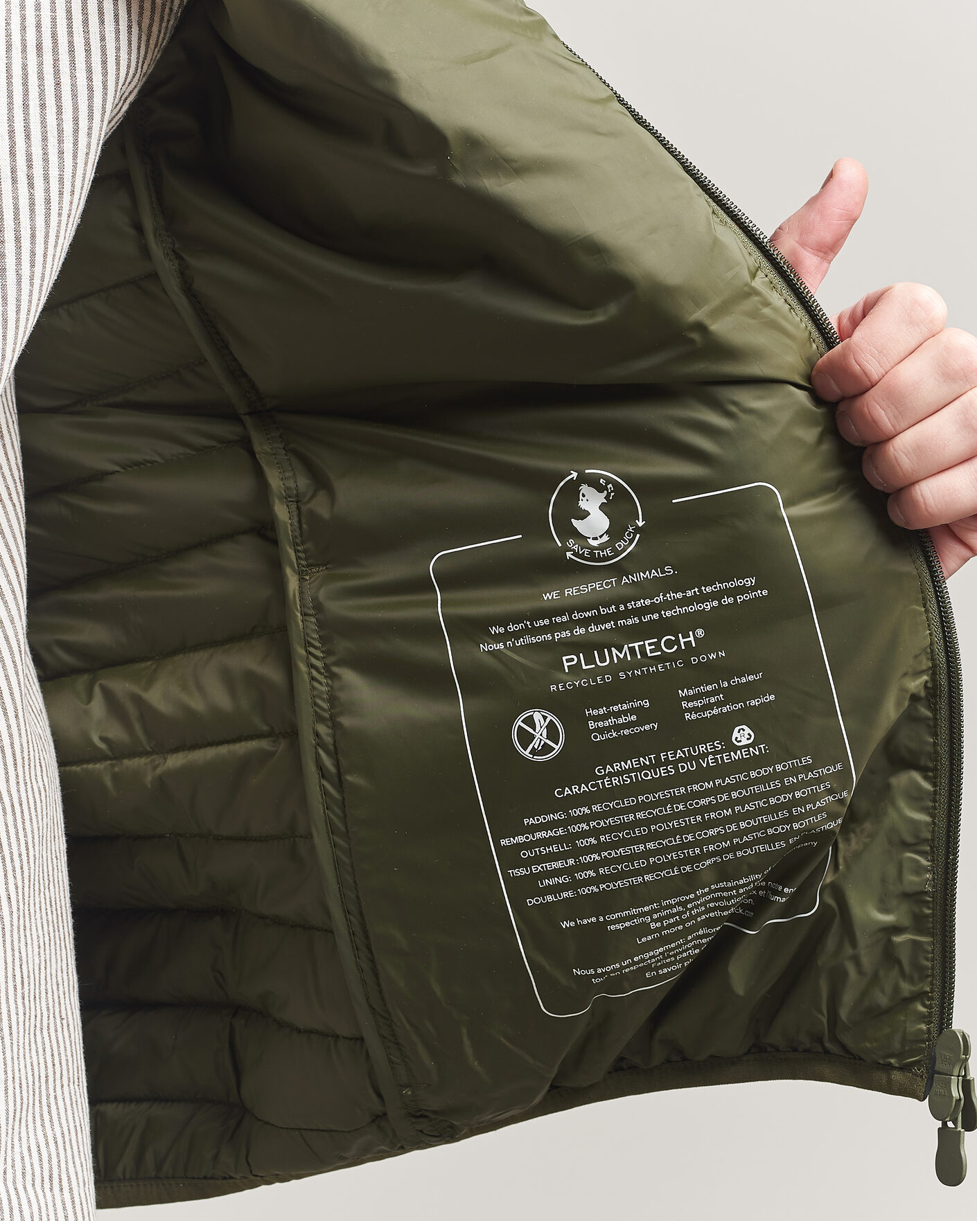 Heren | Jassen | Save The Duck | Cole Lightweight Padded Jacket Snake Green