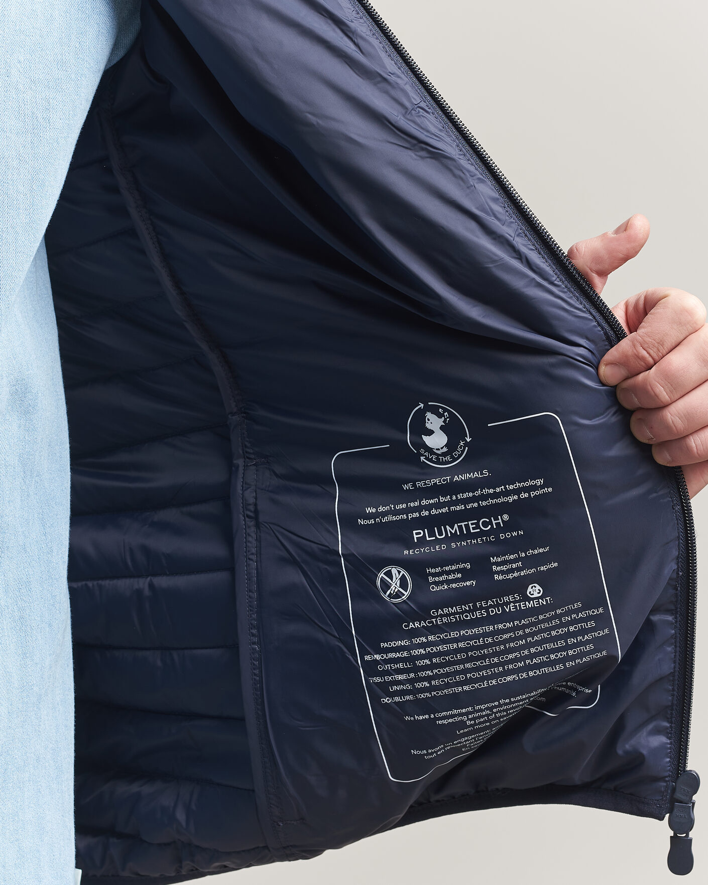 Heren | Jassen | Save The Duck | Cole Lightweight Padded Jacket Navy