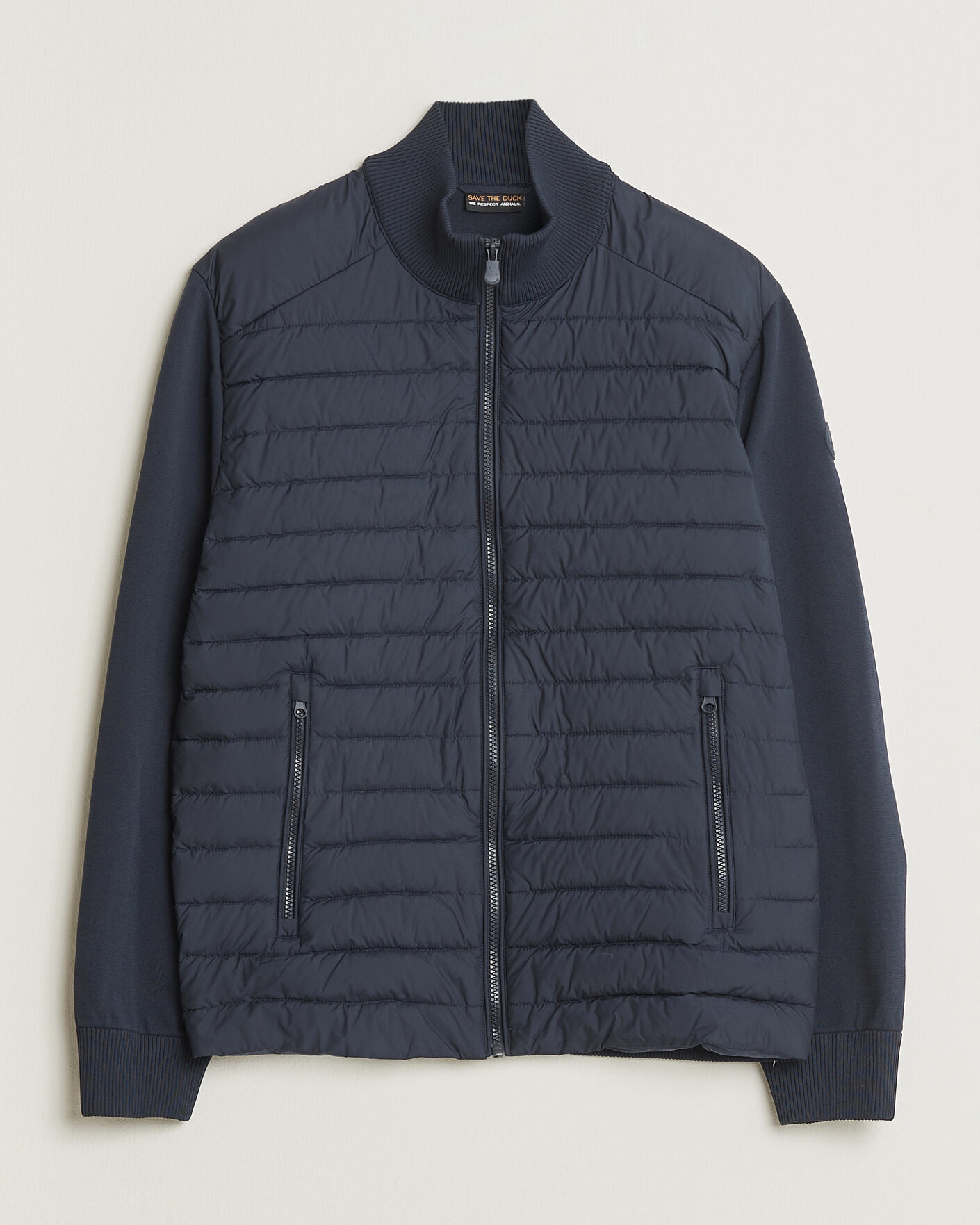 Heren | Jassen | Save The Duck | Sedum Lightweight Padded Hybrid Jacket Navy Blue