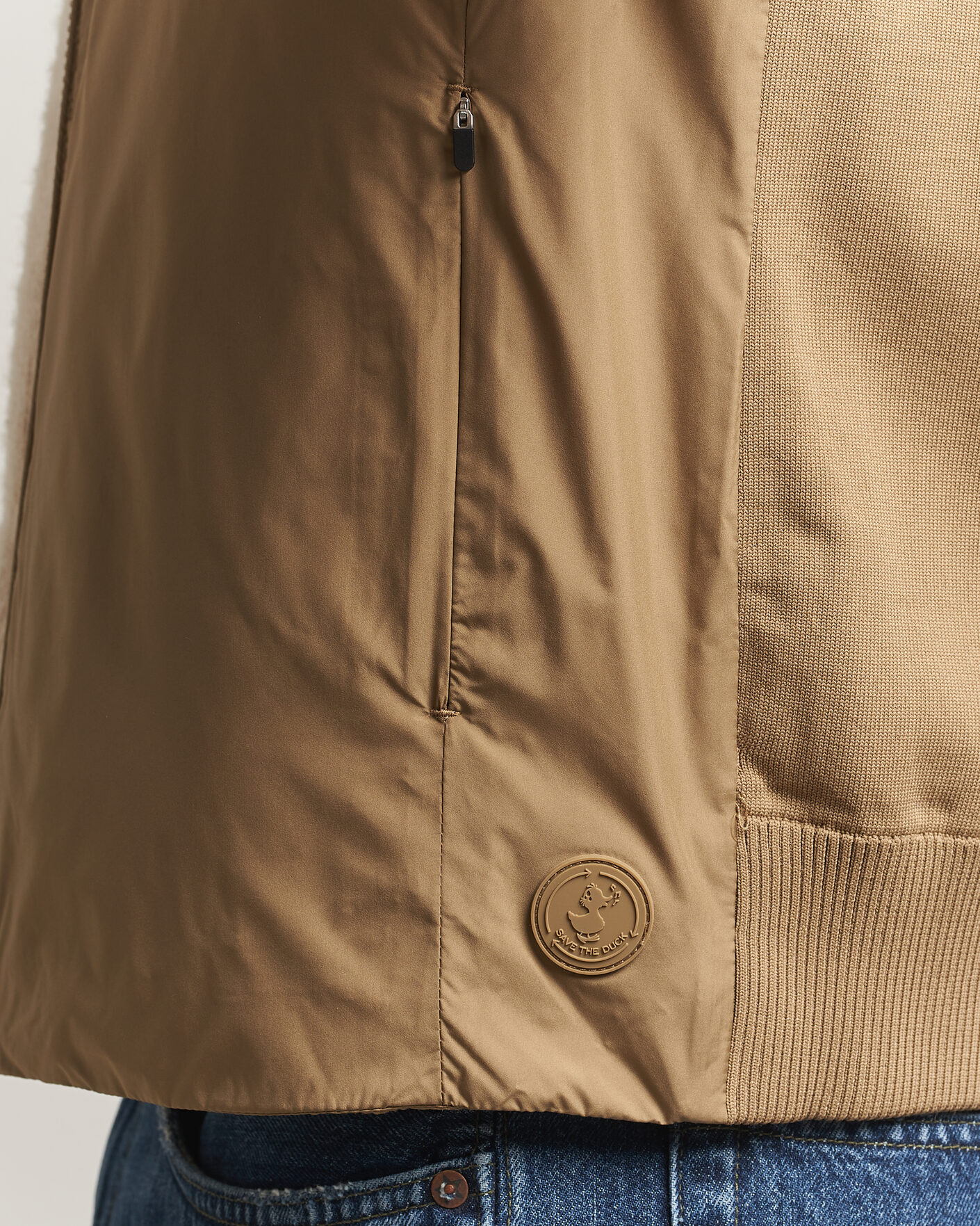 Heren | Gilets | Save The Duck | Orris Hybrid Vest Khaki Brown