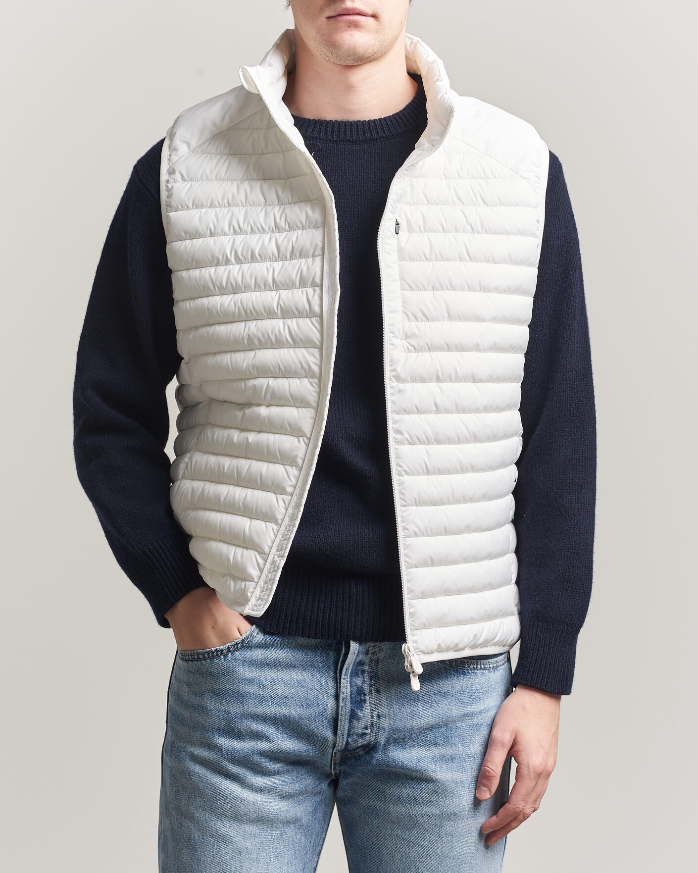 Heren | Gilets | Save The Duck | Dave Lightweight Padded Vest Dull White