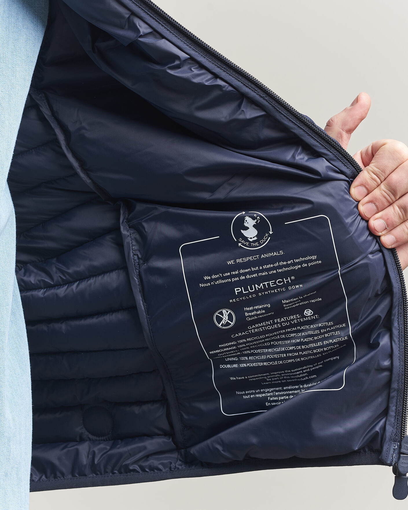 Heren | Gilets | Save The Duck | Dave Lightweight Padded Vest Navy Blue