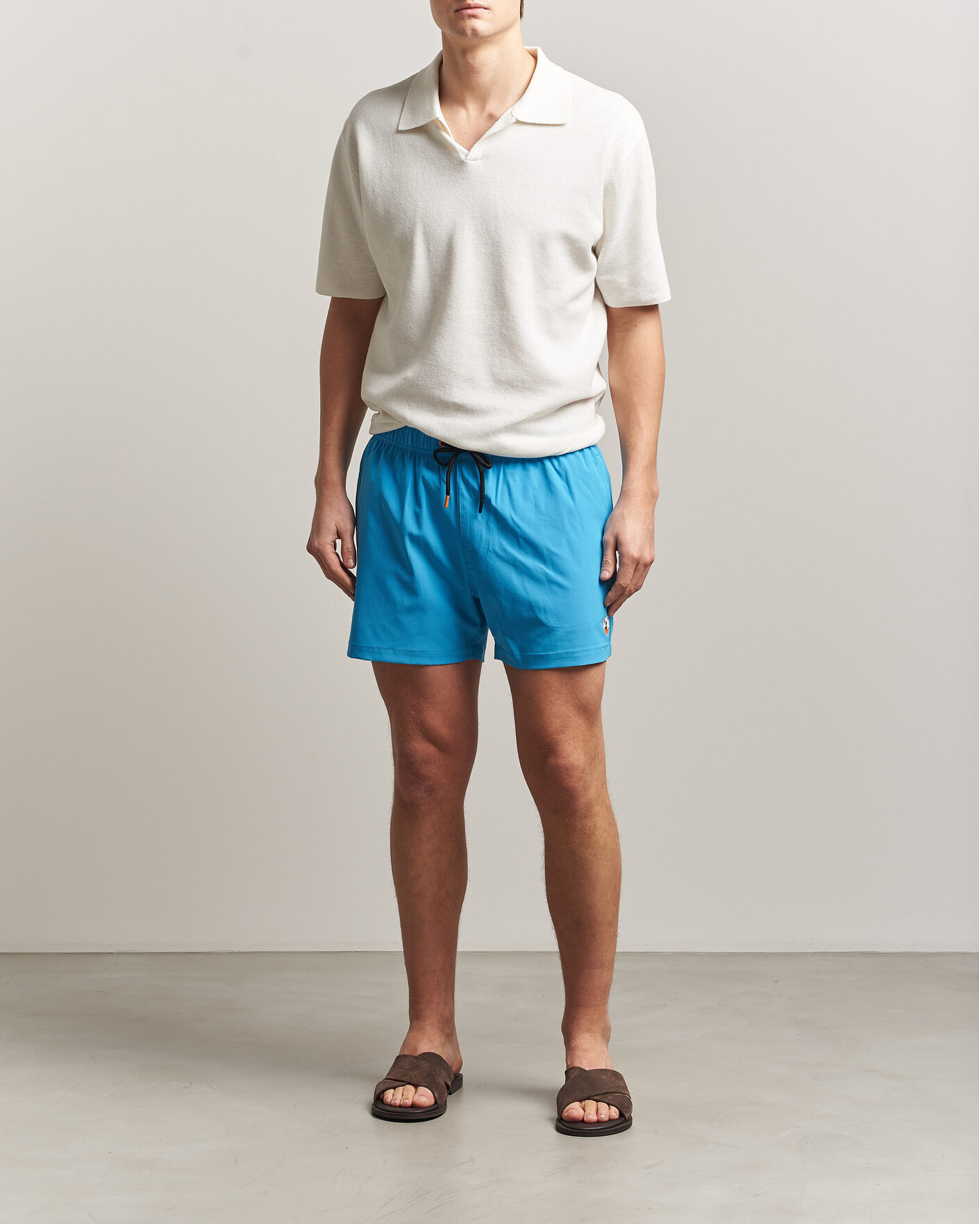 Heren | Zwembroek | Save The Duck | Plain Drawstring Swimshorts Fluo Blue