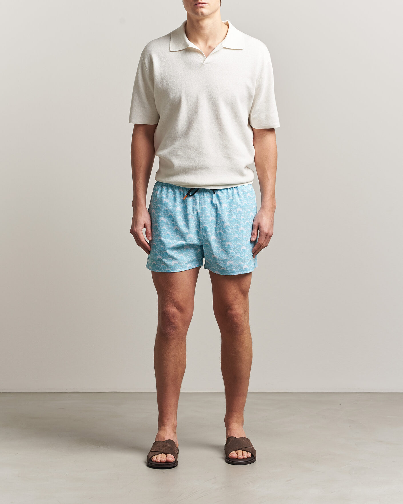 Heren | Zwembroek | Save The Duck | Printed Drawstring Swimshorts Waves