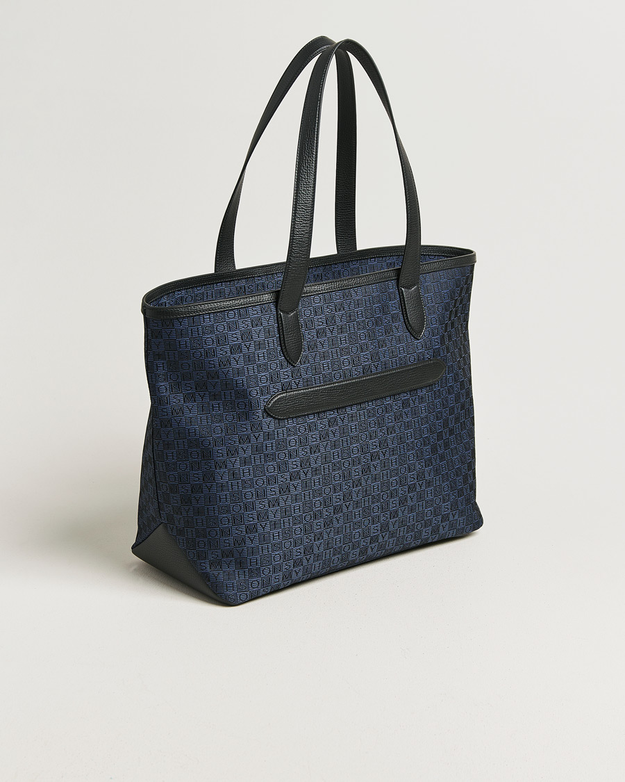 Heren | Tassen | Smythson | Canvas Stamp Tote Navy