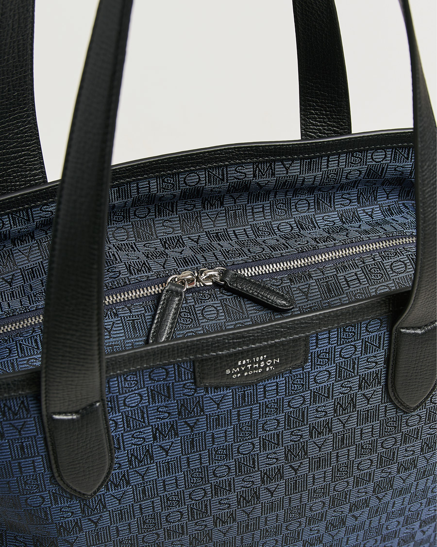 Heren | Tassen | Smythson | Canvas Stamp Tote Navy