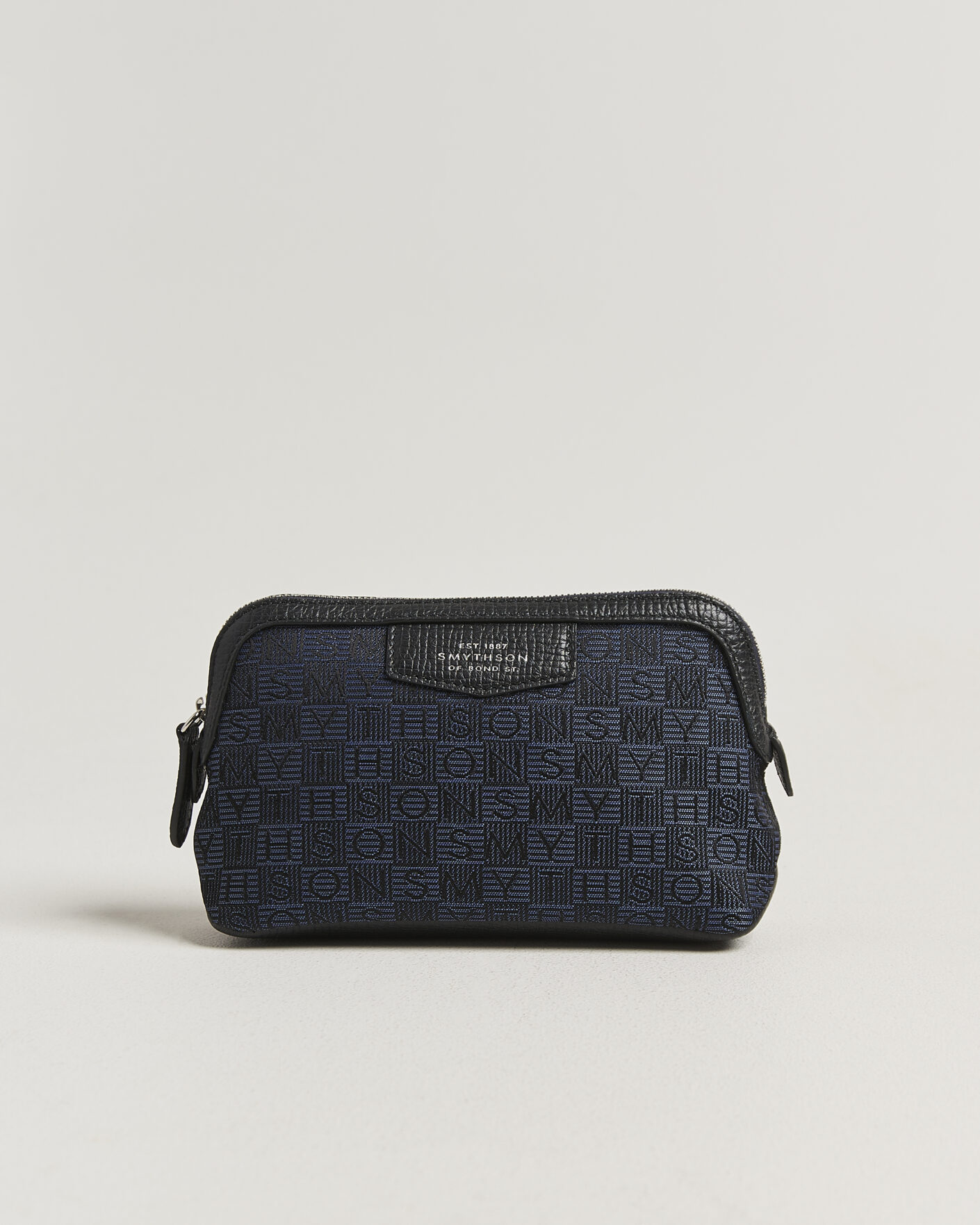 Heren | Tassen | Smythson | Canvas Stamp Small Travel Pouch Navy