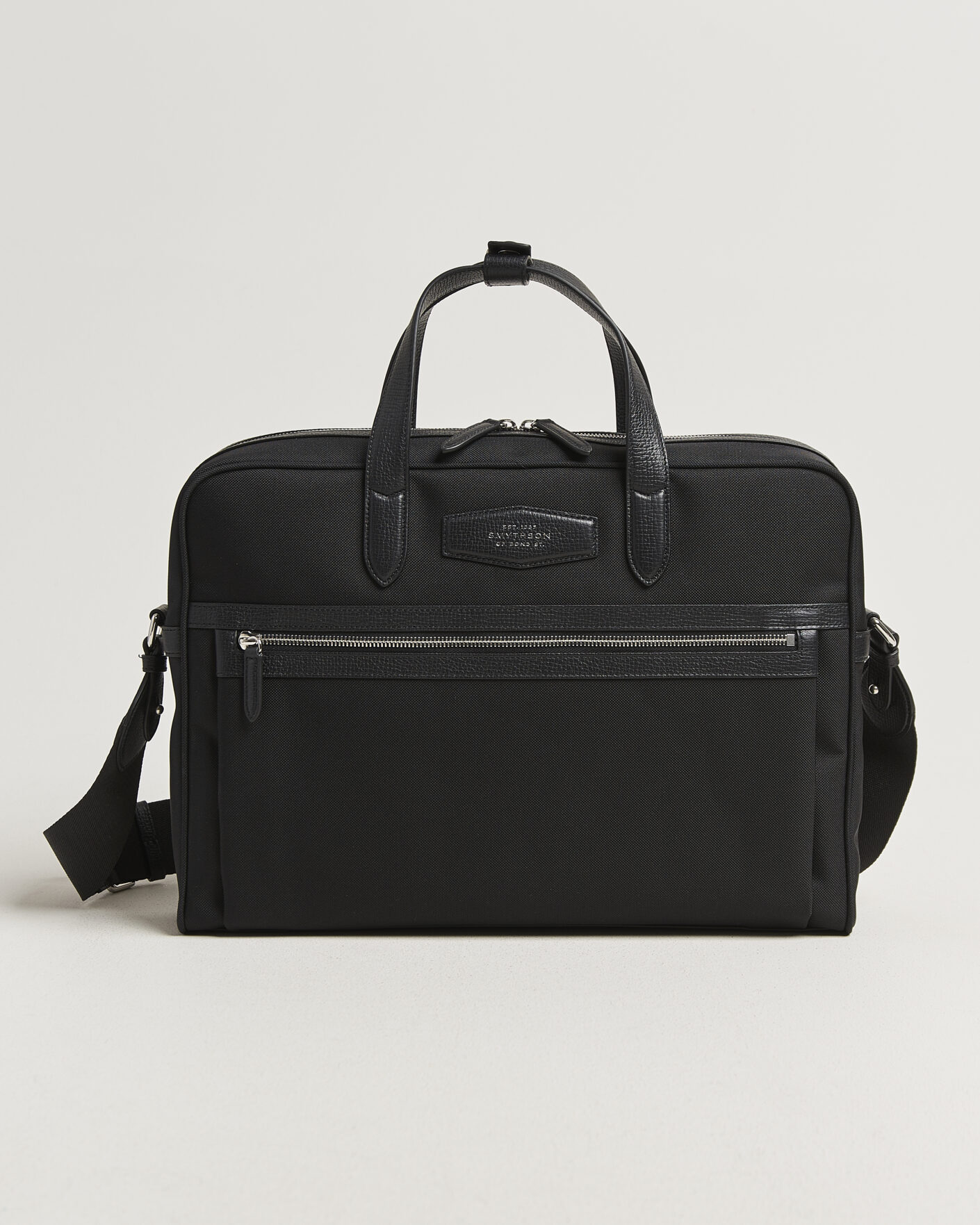 Heren | Tassen | Smythson | Canvas Norton Briefcase Black