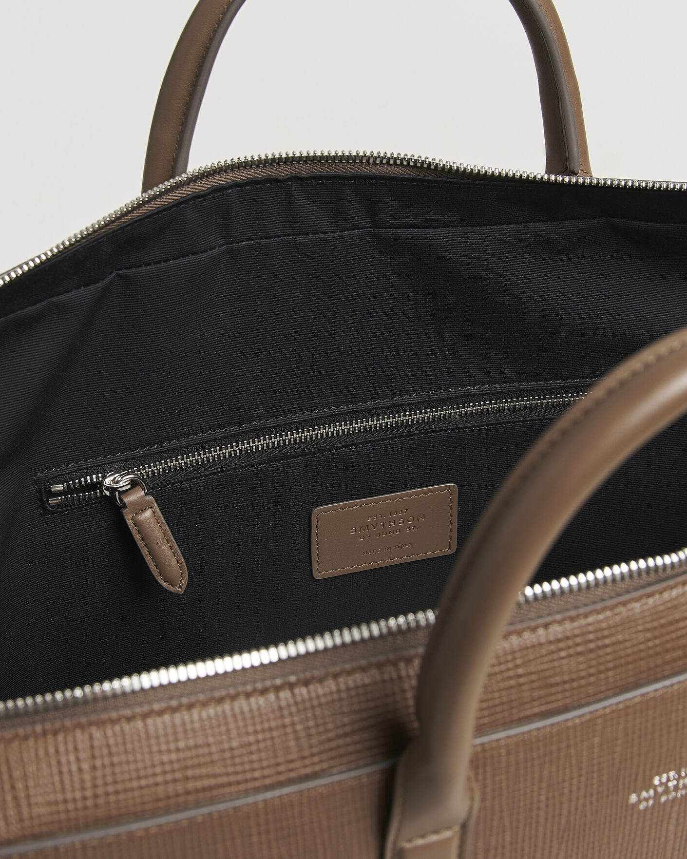 Heren | Tassen | Smythson | Panama Slim Lightweight Briefcase Fawn