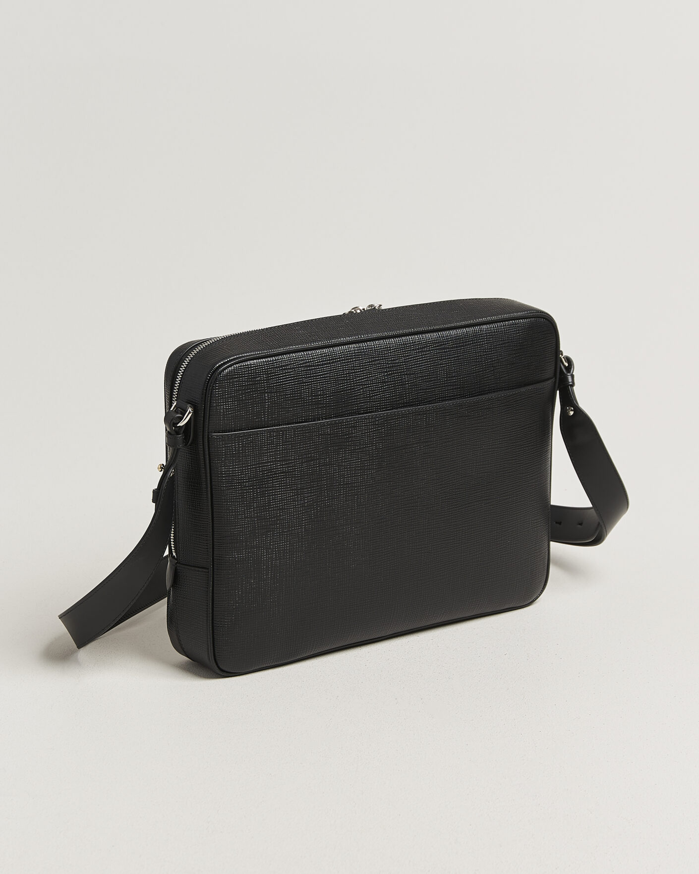 Heren | Tassen | Smythson | Panama Slim Messenger Bag Black