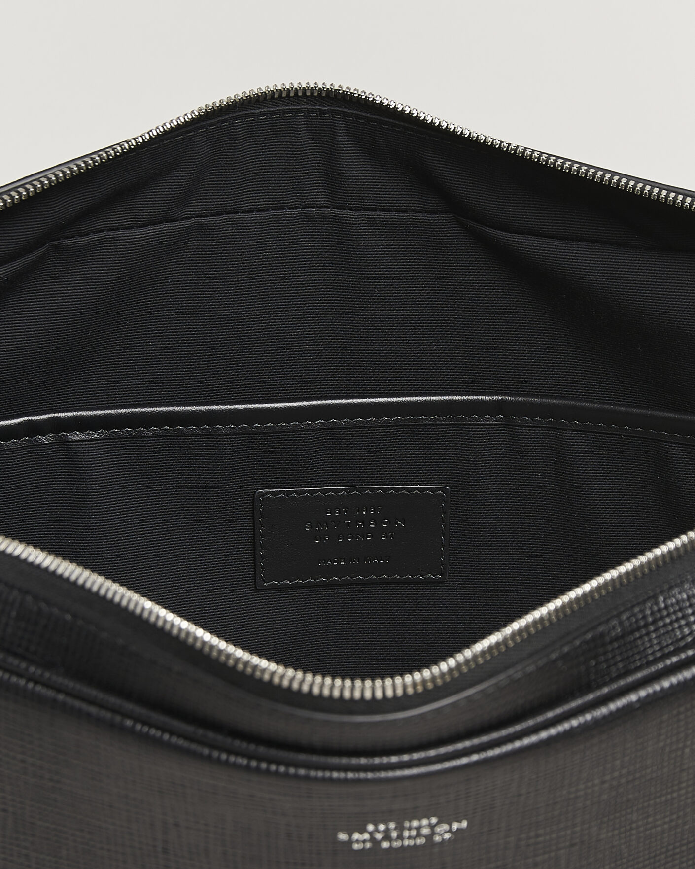 Heren | Tassen | Smythson | Panama Slim Messenger Bag Black