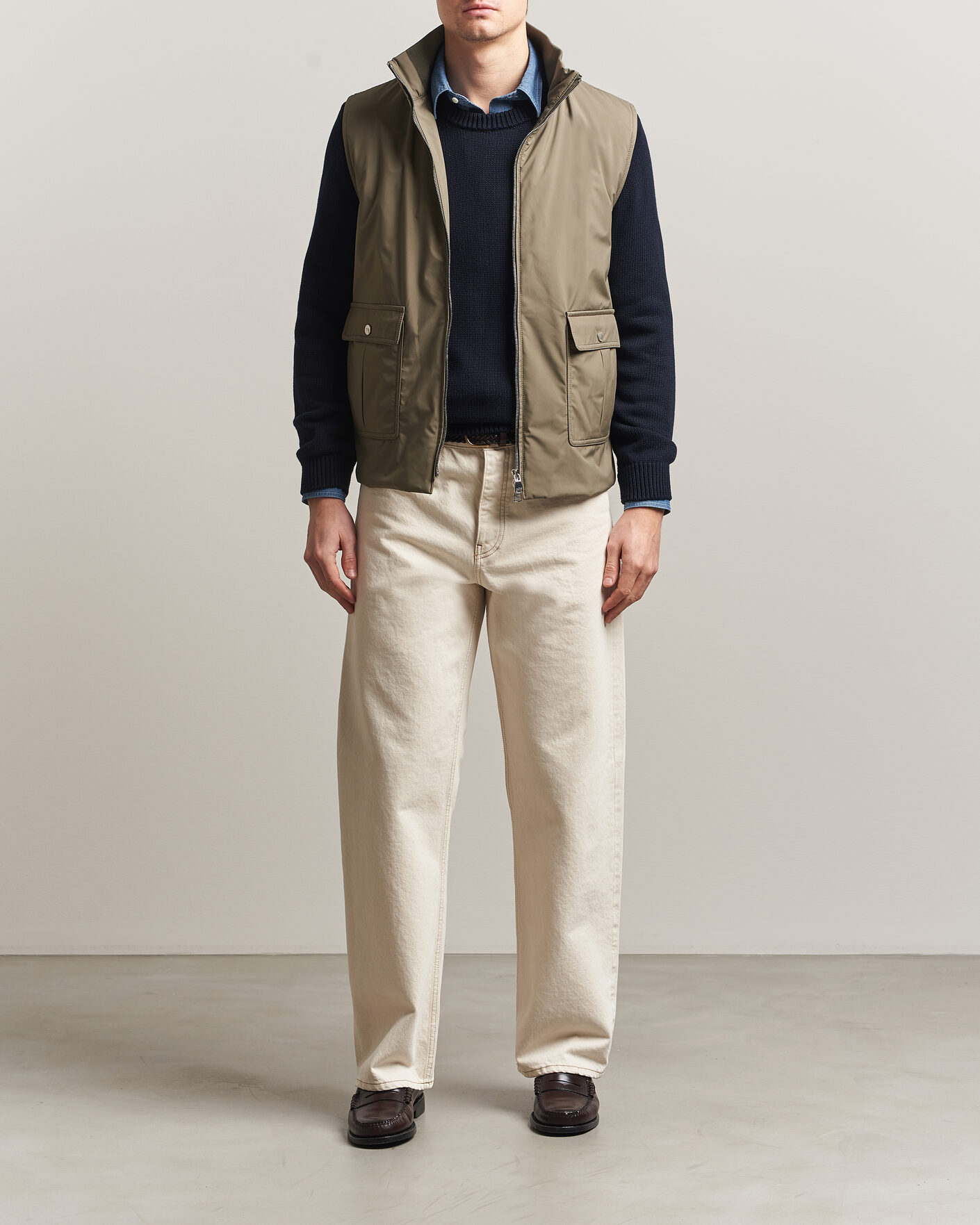 Heren | Gilets | Valstar | Nylon Zip Vest Military