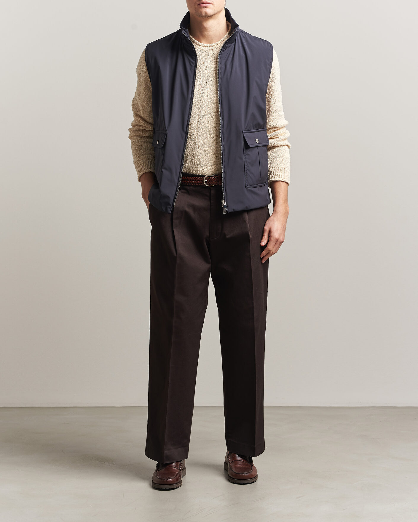 Heren | Gilets | Valstar | Nylon Zip Vest Navy