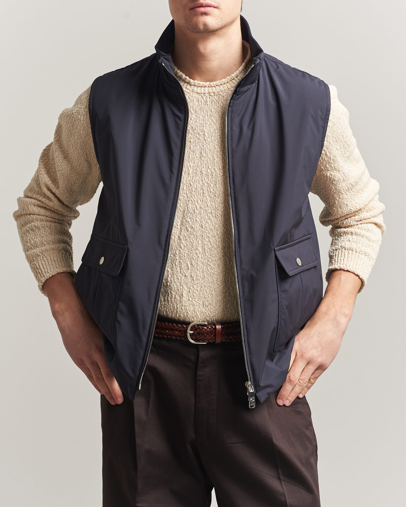 Heren | Gilets | Valstar | Nylon Zip Vest Navy