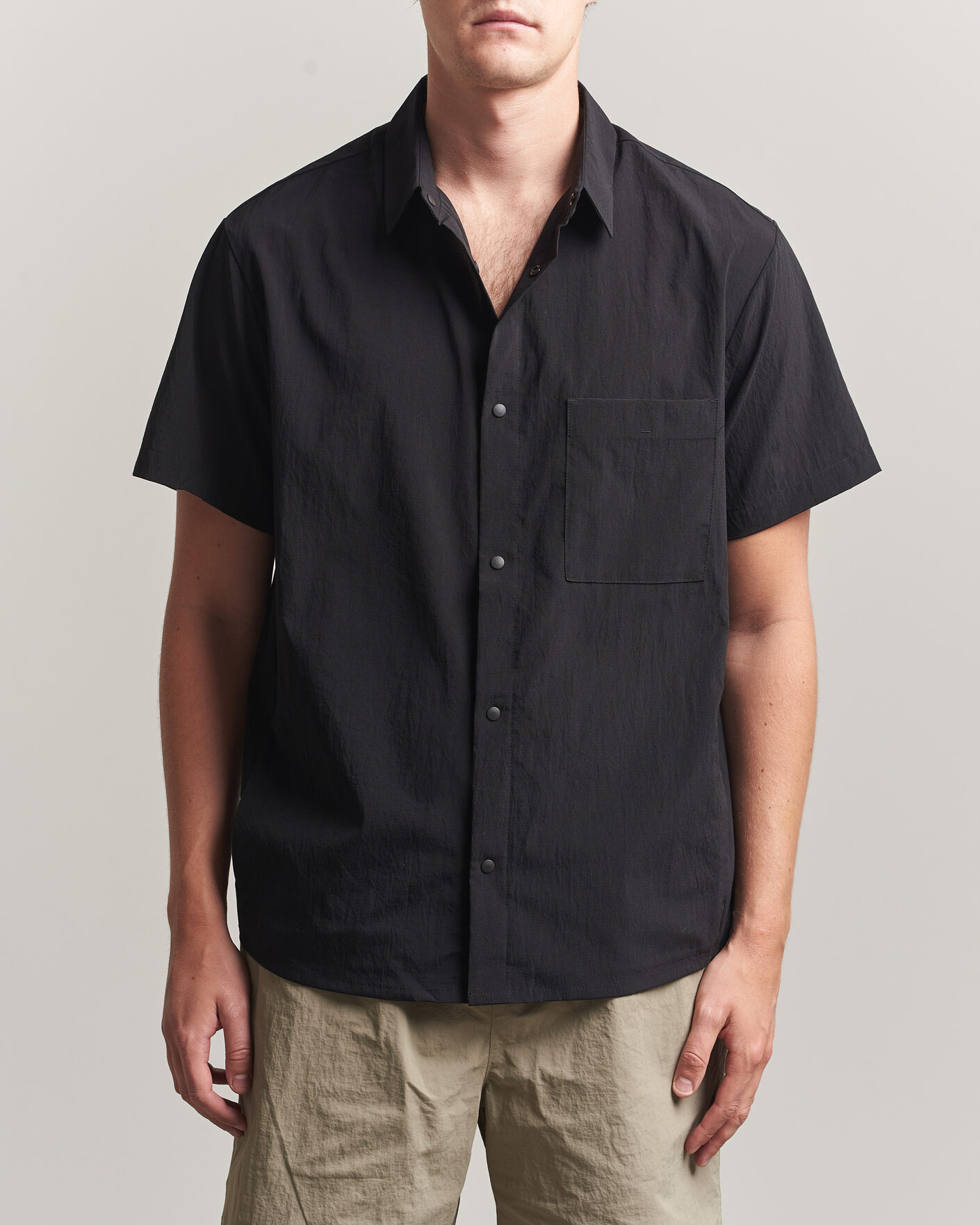 Heren | T-shirts | Snow Peak | Quick Dry Shirt Black