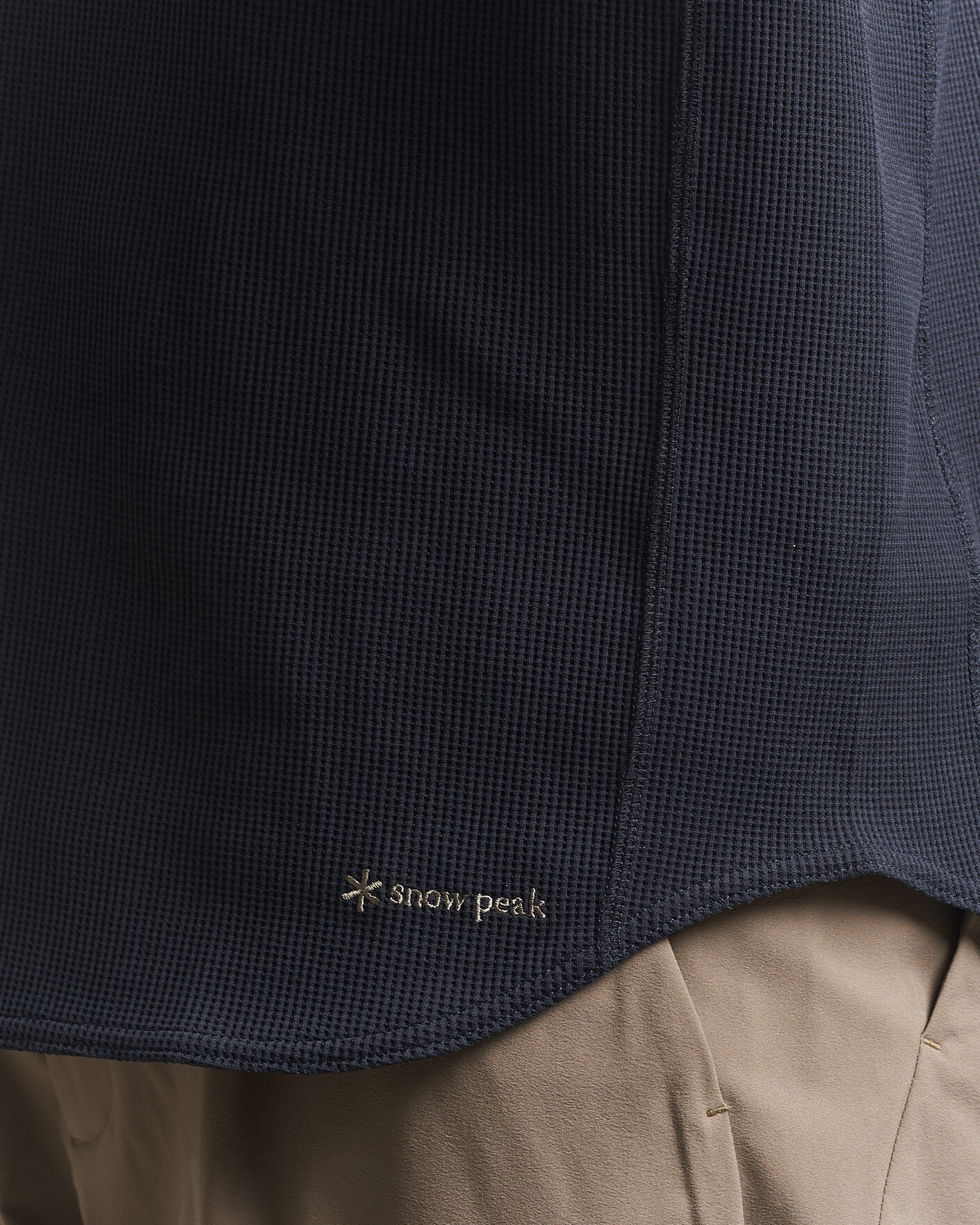 Heren | T-shirts | Snow Peak | Dry Waffle T-Shirt Dark Navy