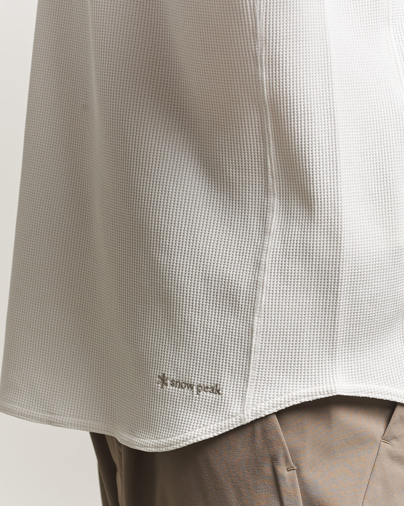 Heren | T-shirts | Snow Peak | Dry Waffle T-Shirt Off White