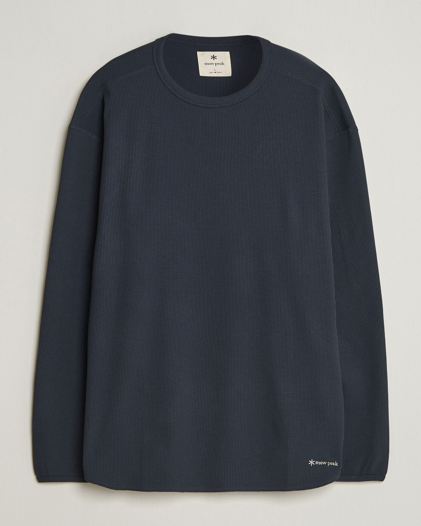 Heren | T-shirts | Snow Peak | Dry Waffle Long Sleeve T-Shirt Dark Navy
