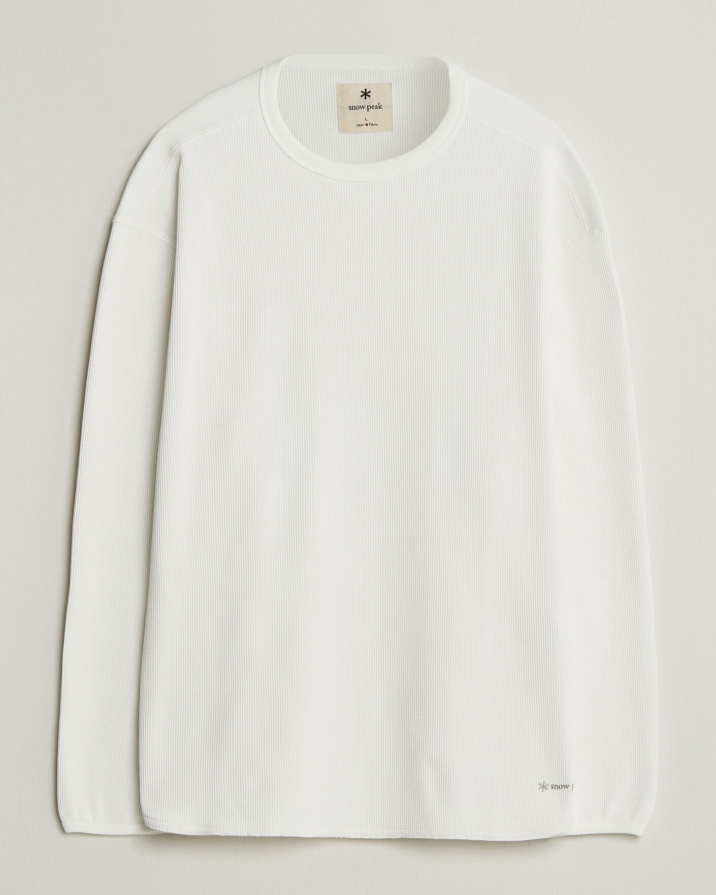 Heren | T-shirts | Snow Peak | Dry Waffle Long Sleeve T-Shirt Off White