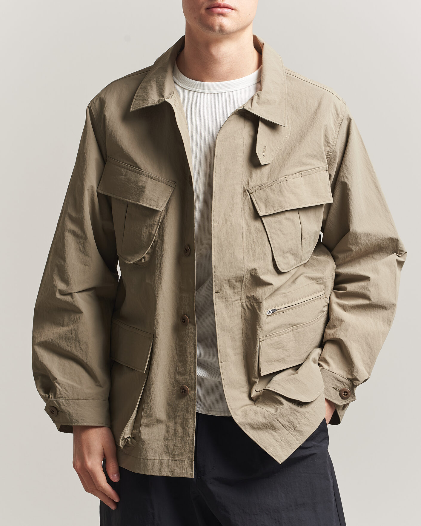 Heren | Jassen | Snow Peak | Nylon Washer Jacket Greige