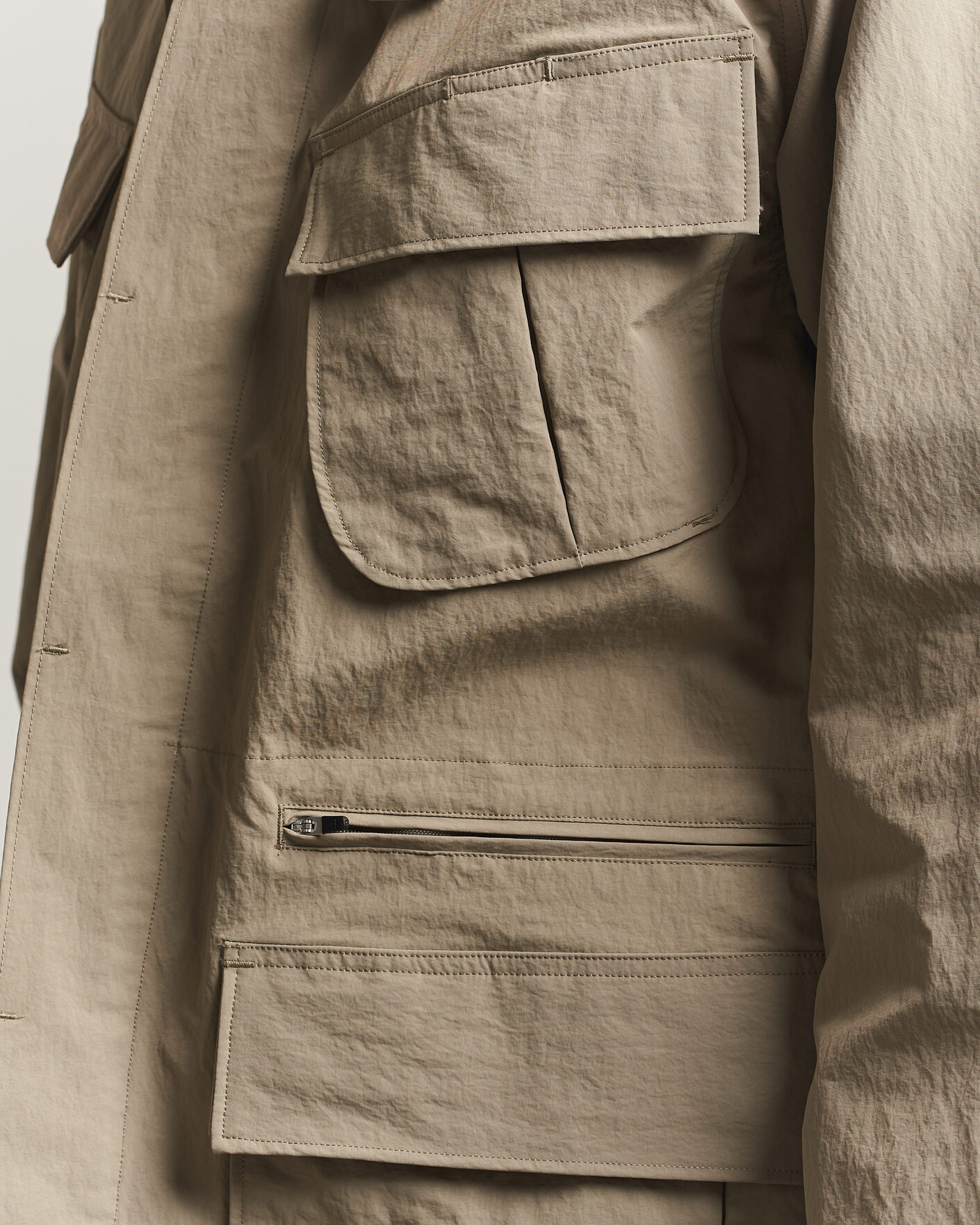 Heren | Jassen | Snow Peak | Nylon Washer Jacket Greige