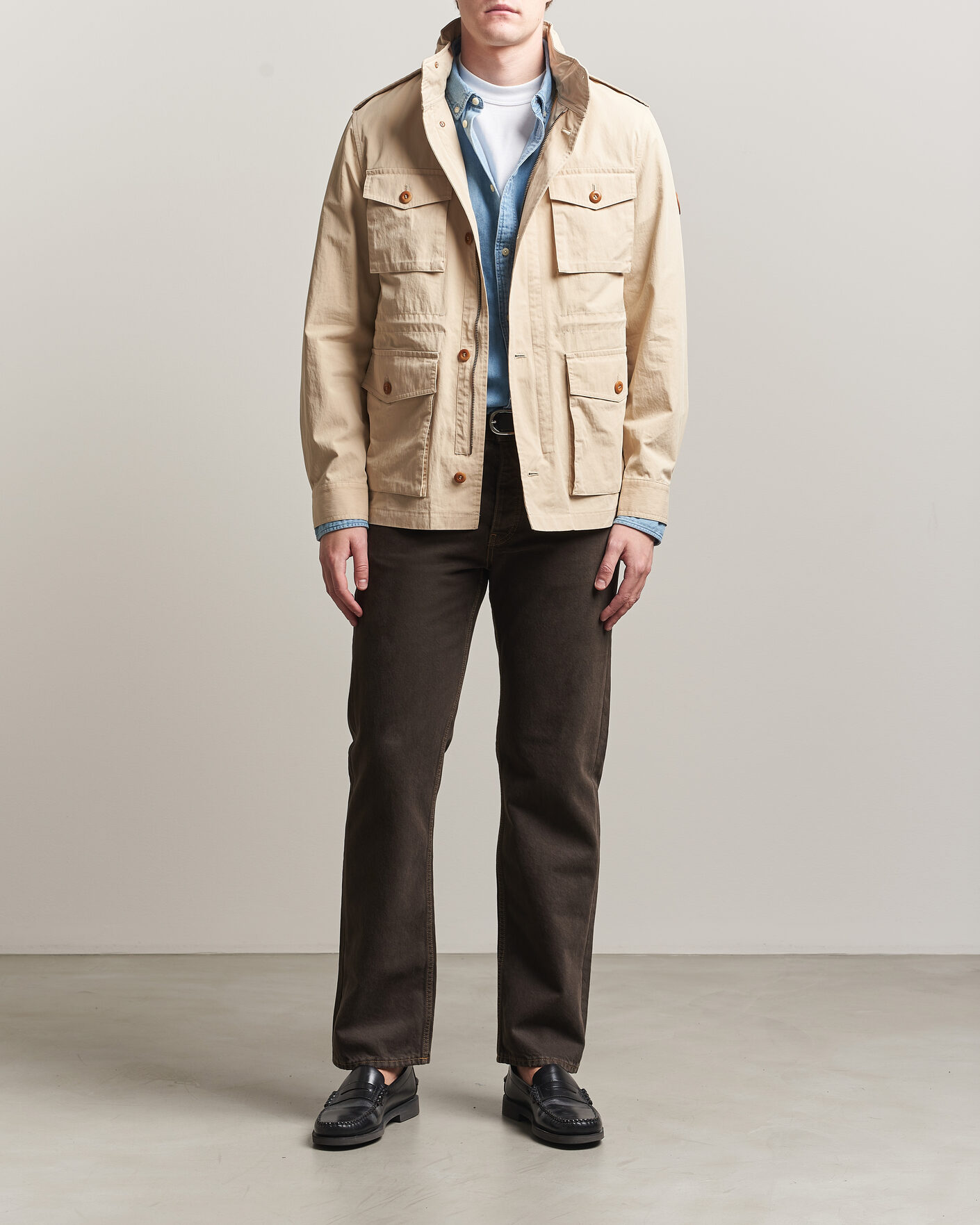 Heren | Jassen | GANT | Cotton Field Jacket Oat Beige