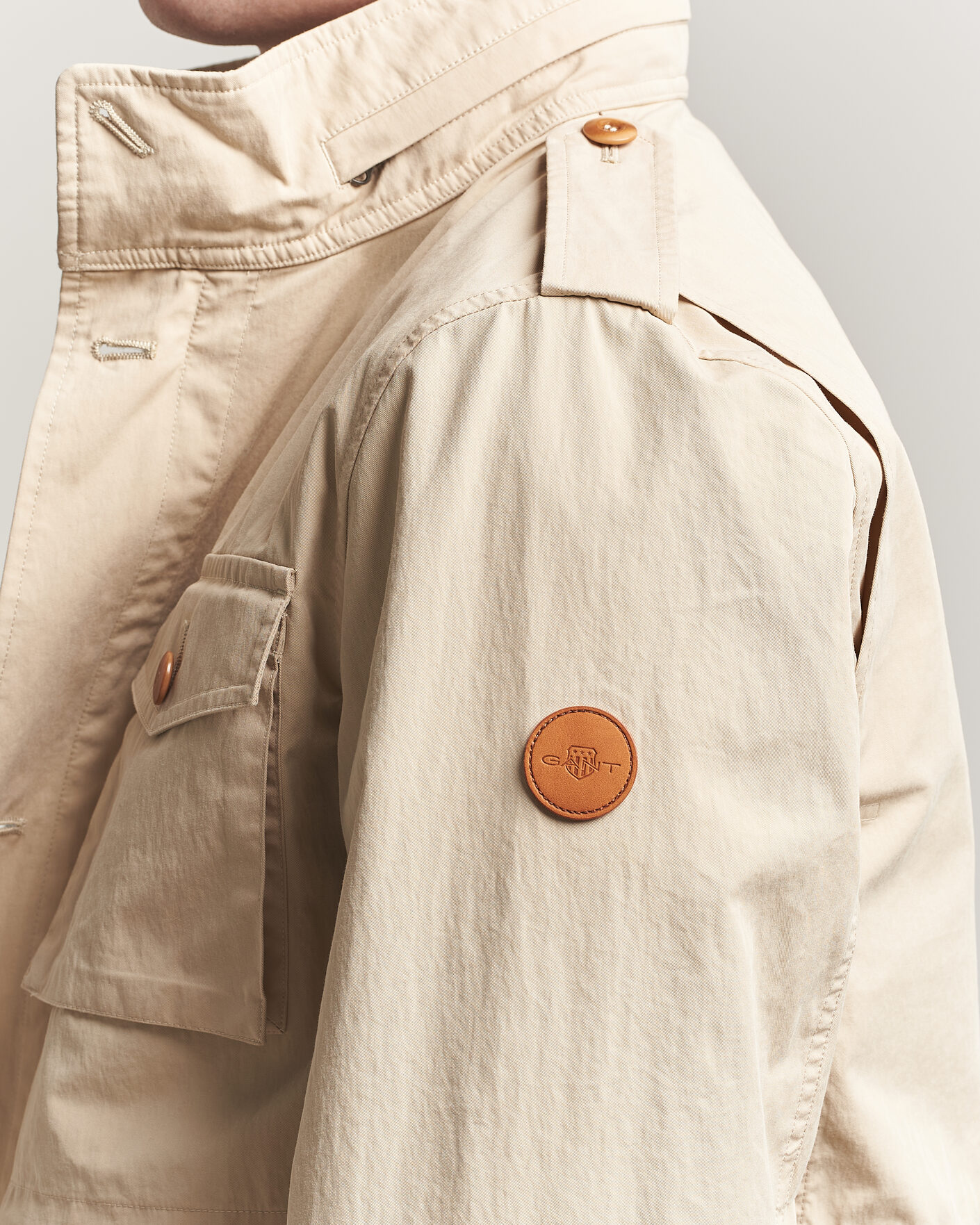 Heren | Jassen | GANT | Cotton Field Jacket Oat Beige