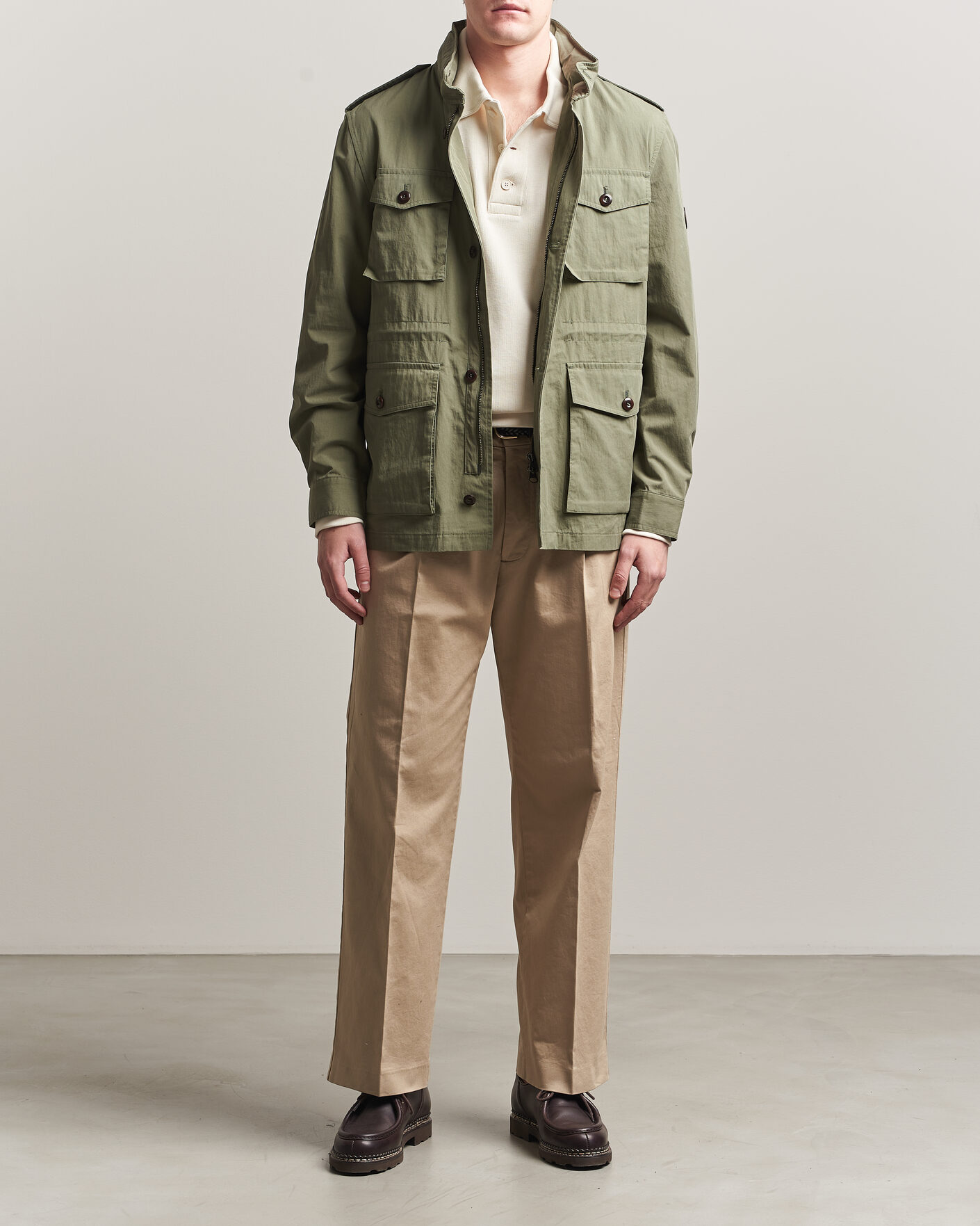 Heren | Jassen | GANT | Cotton Field Jacket Dry Herb Green