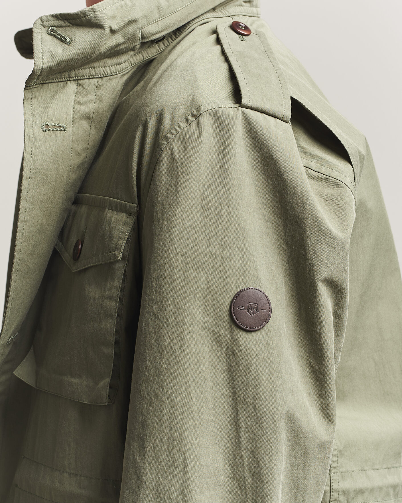 Heren | Jassen | GANT | Cotton Field Jacket Dry Herb Green