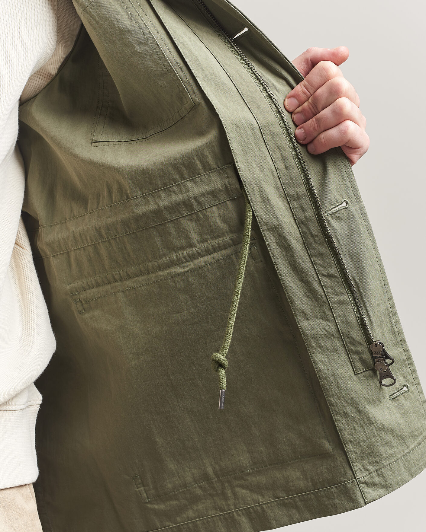 Heren | Jassen | GANT | Cotton Field Jacket Dry Herb Green