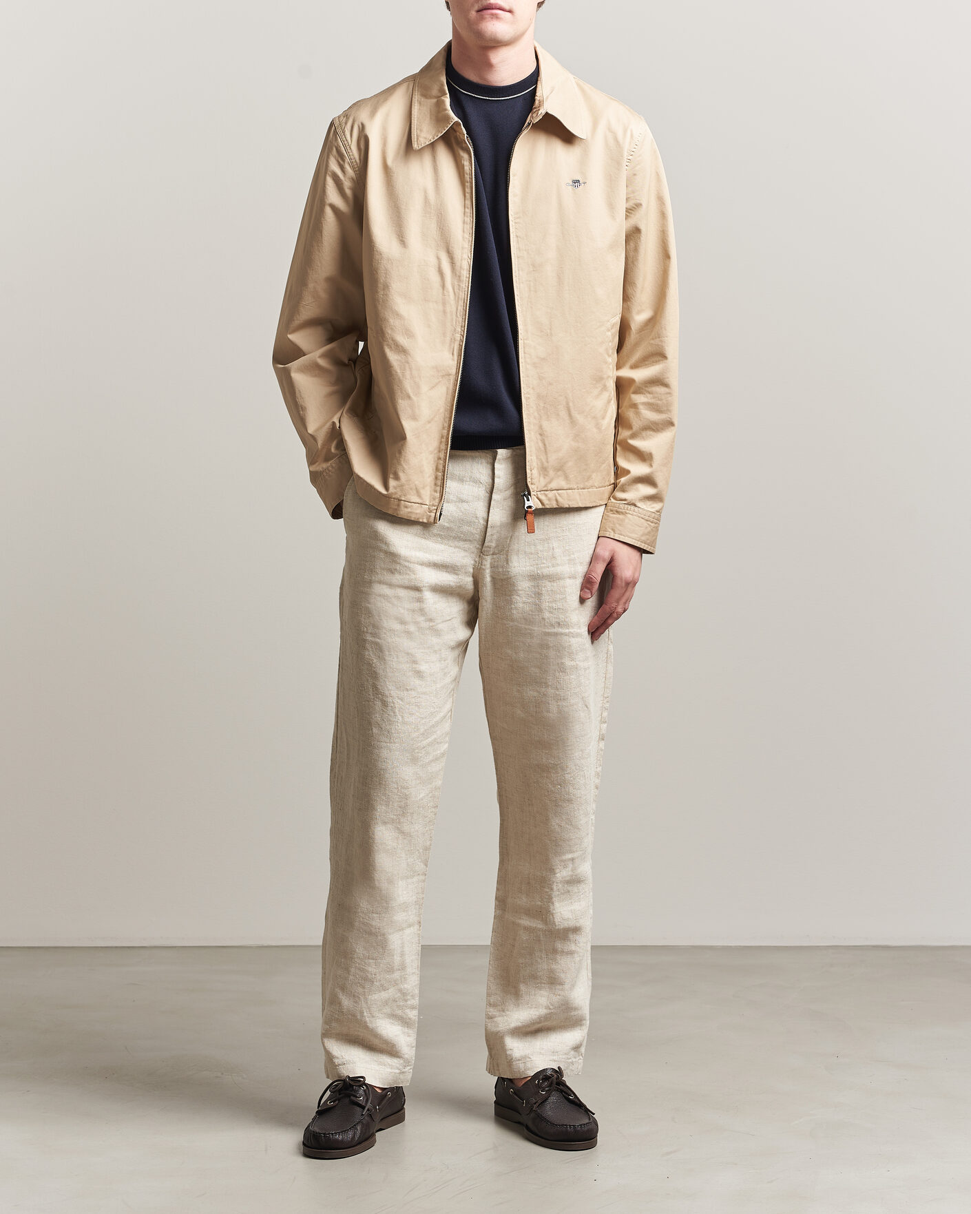 Heren | Jassen | GANT | Cotton Windcheater Jacket Oat Beige